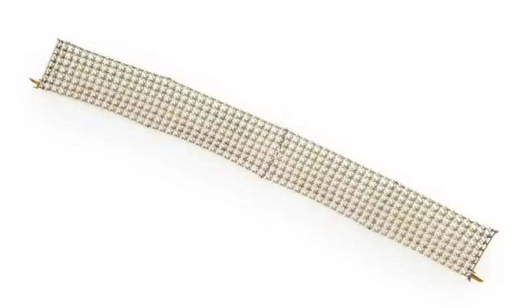 A Belle Époque platinum and seed pearl choker necklace