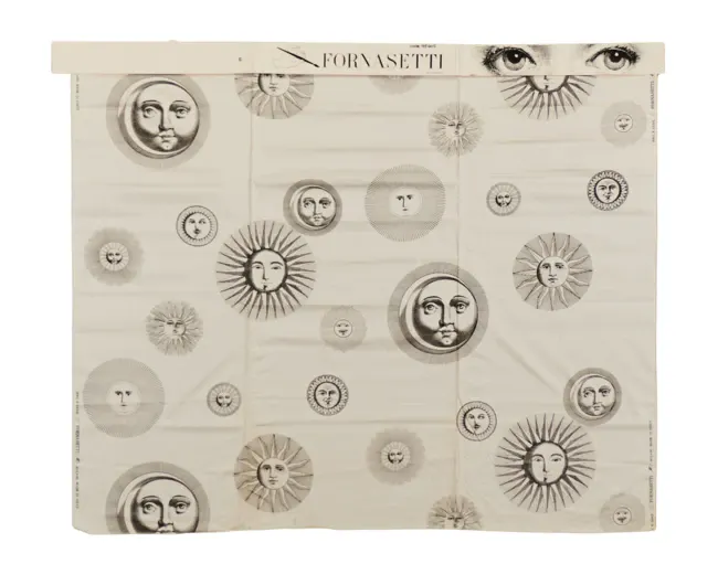 Piero Fornasetti (1913-1988) Sole I Lune fabric panel