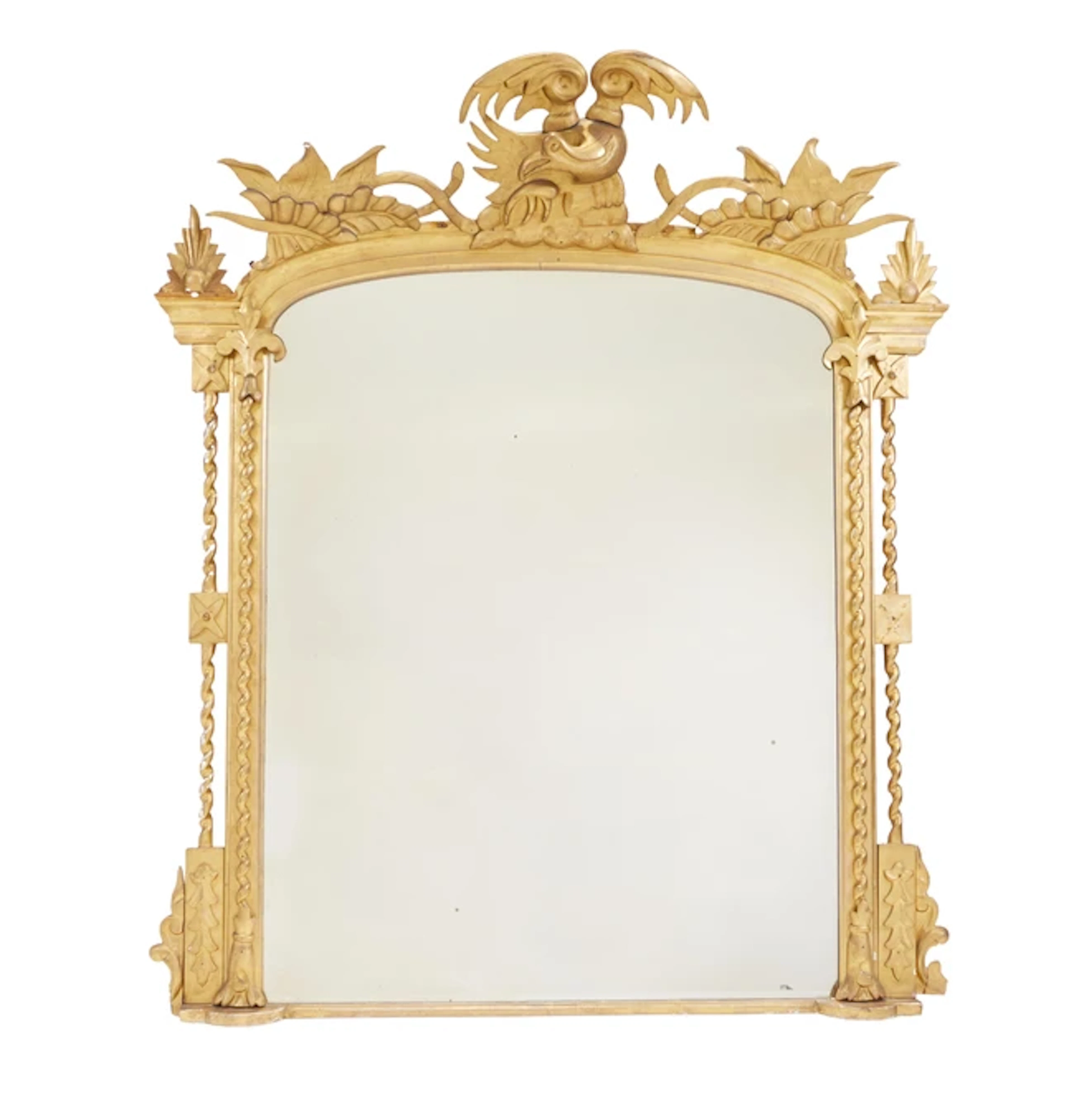 A Victorian giltwood overmantel mirror