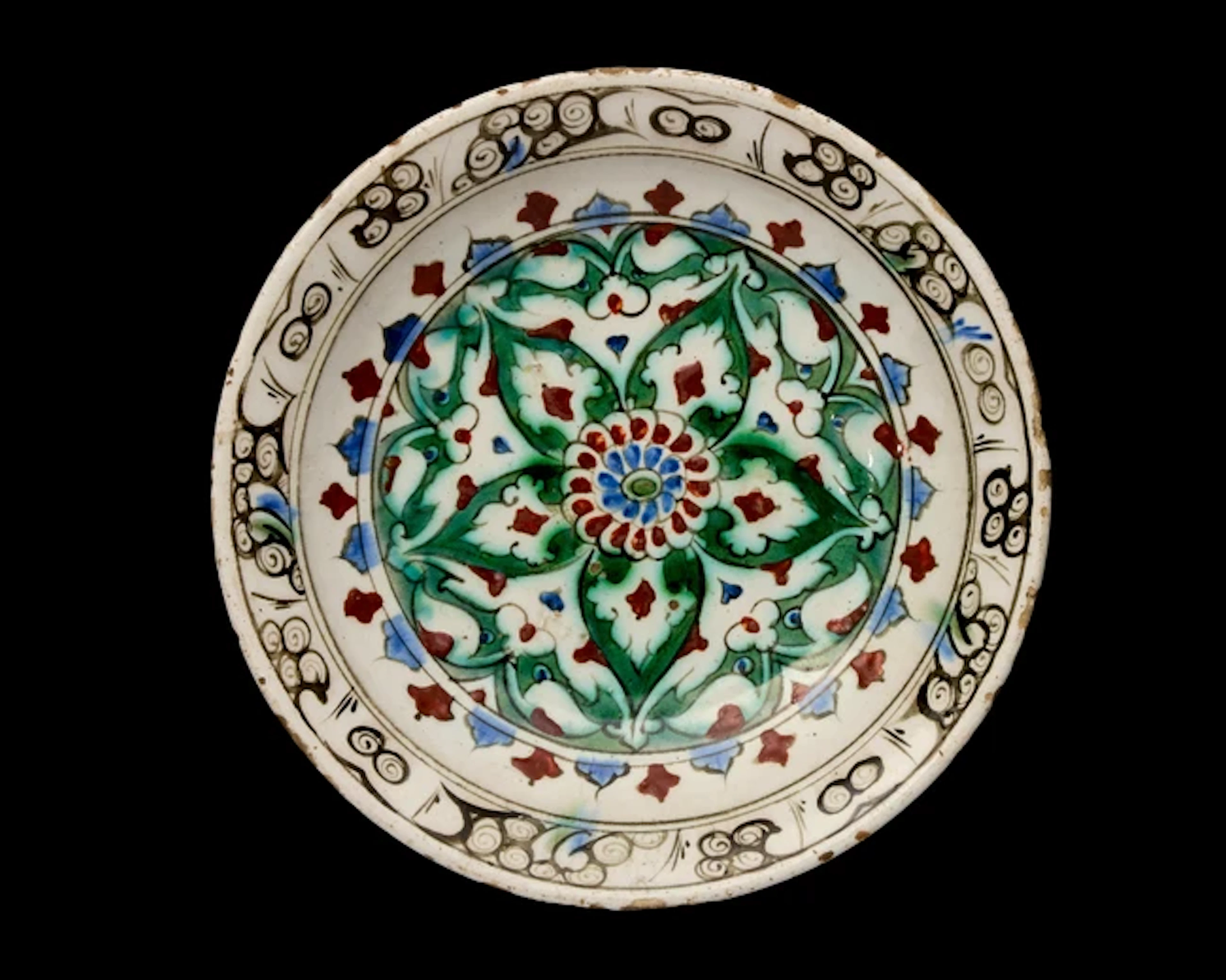 An Iznik pottery dish
