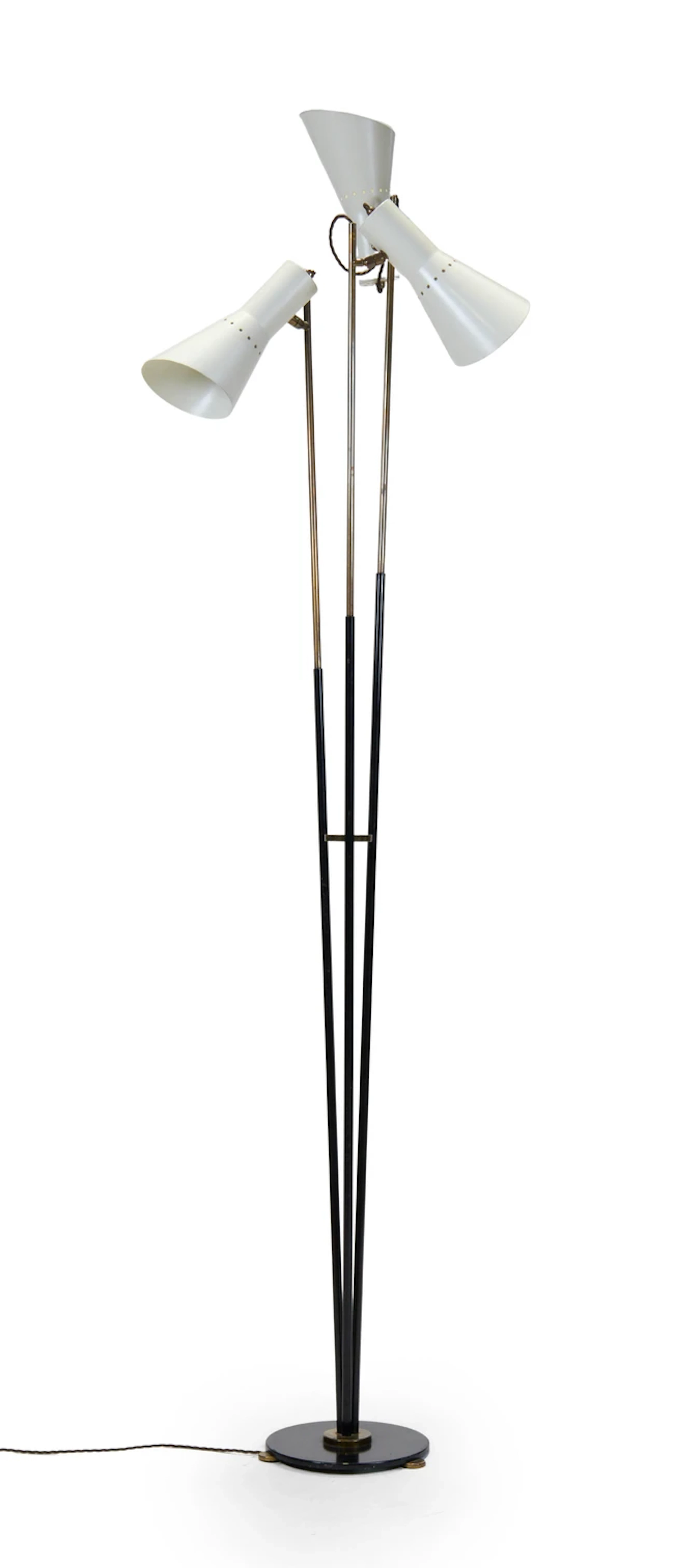 Manner of Stilnovo Three light floor lamp