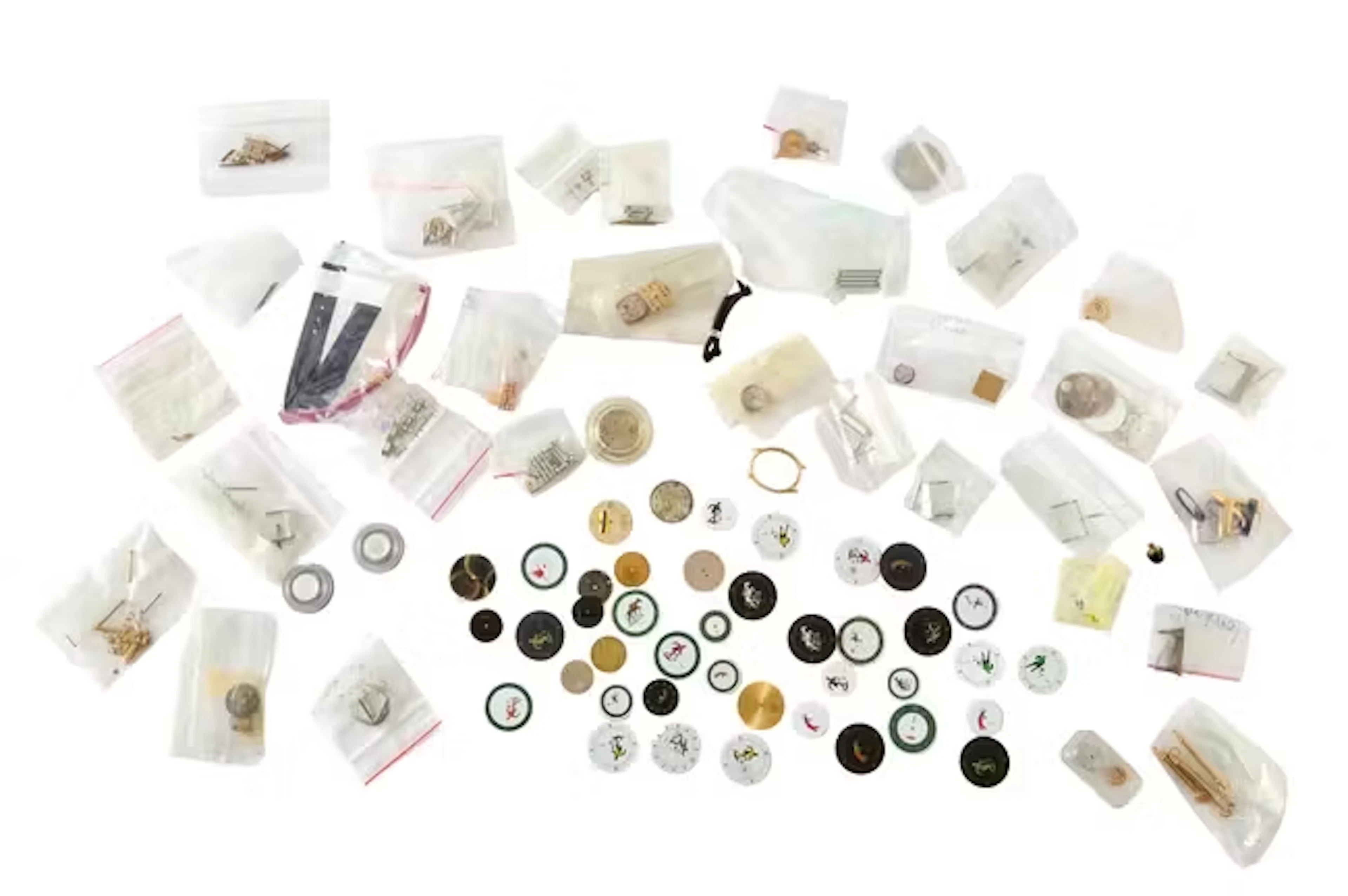 A group of various watch partsIncluding: various unsigned...