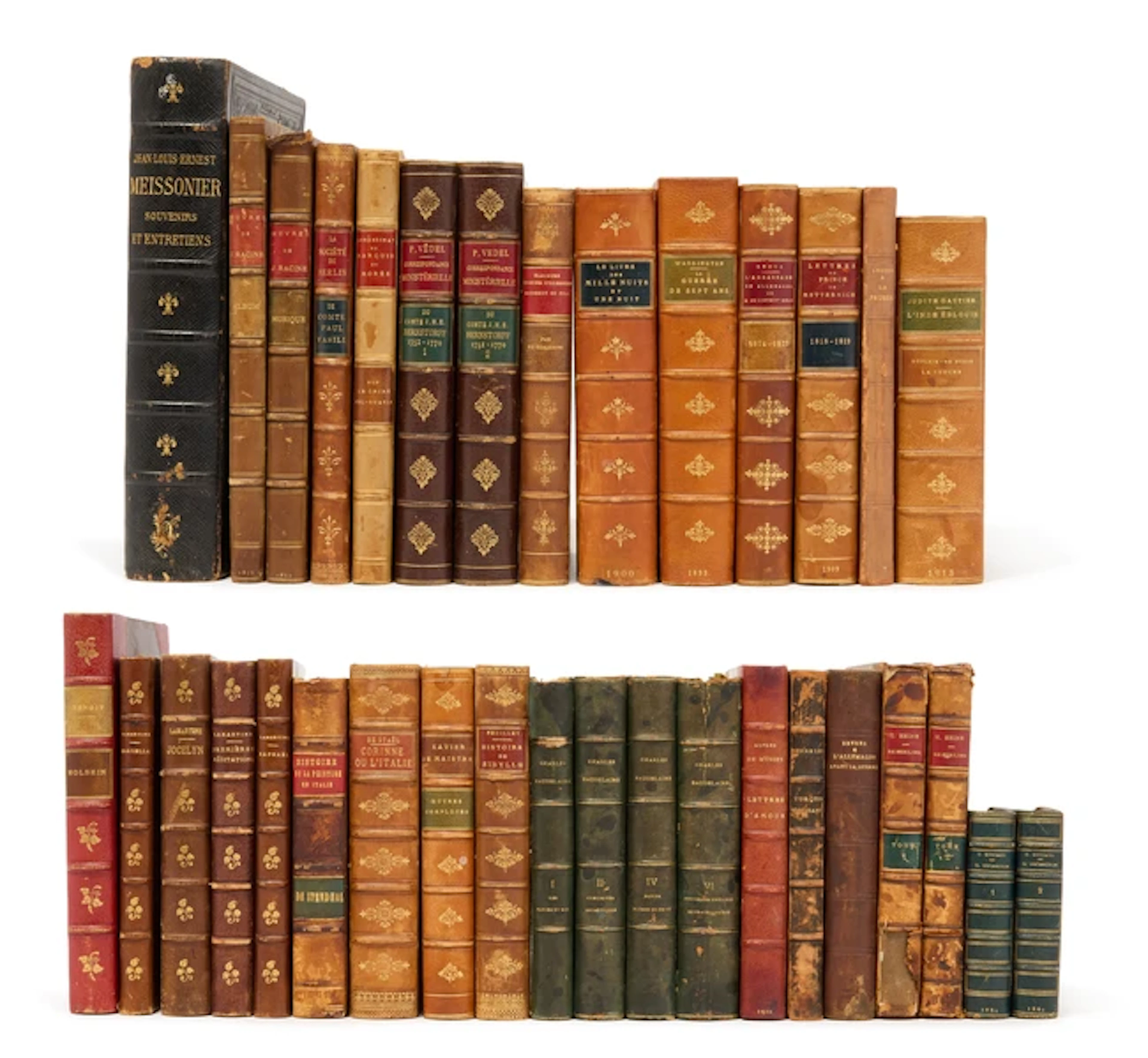 A collection of finely bound French books