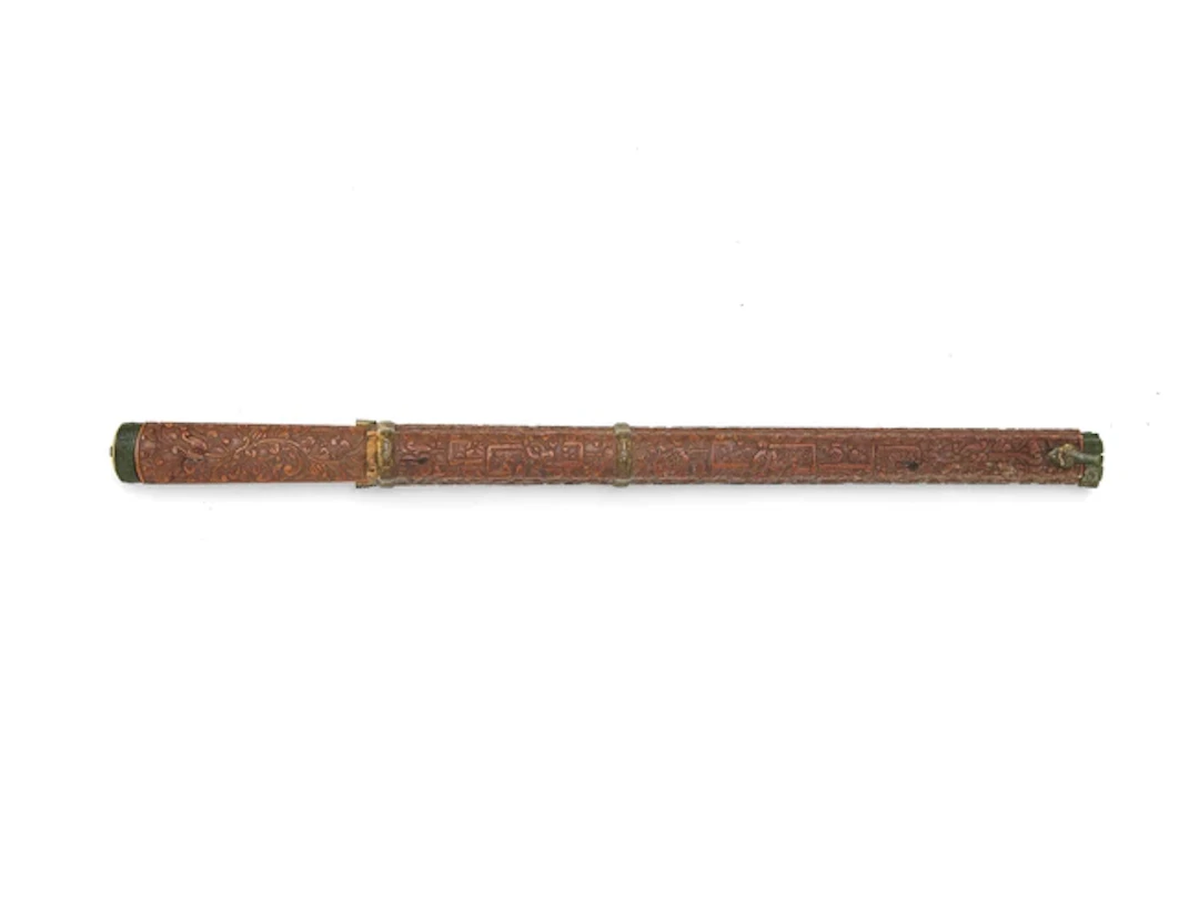 A Chinese boxwood part eating set Qing dynasty