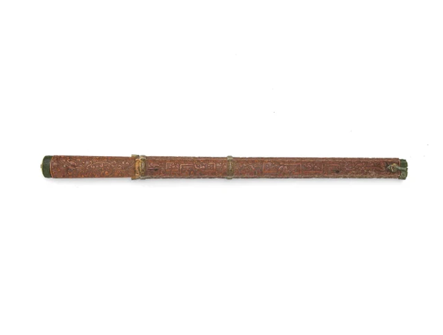 A Chinese boxwood part eating set Qing dynasty