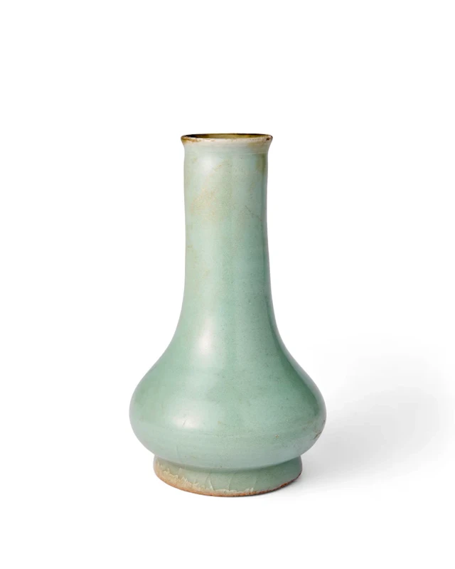A Chinese Longquan celadon-glazed bottle vase Song...