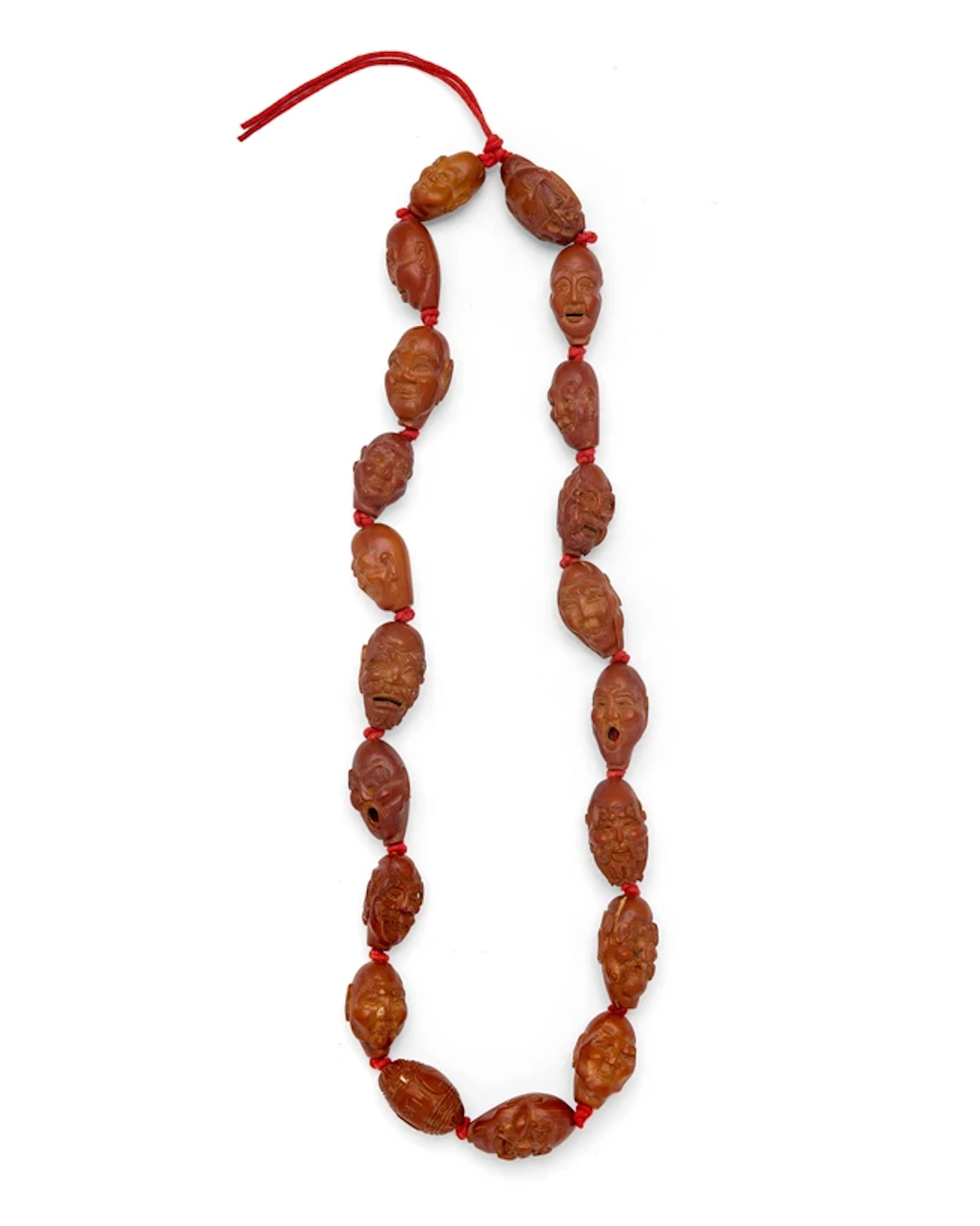 A Chinese twenty-bead hediao 'luohan' necklace 20th...