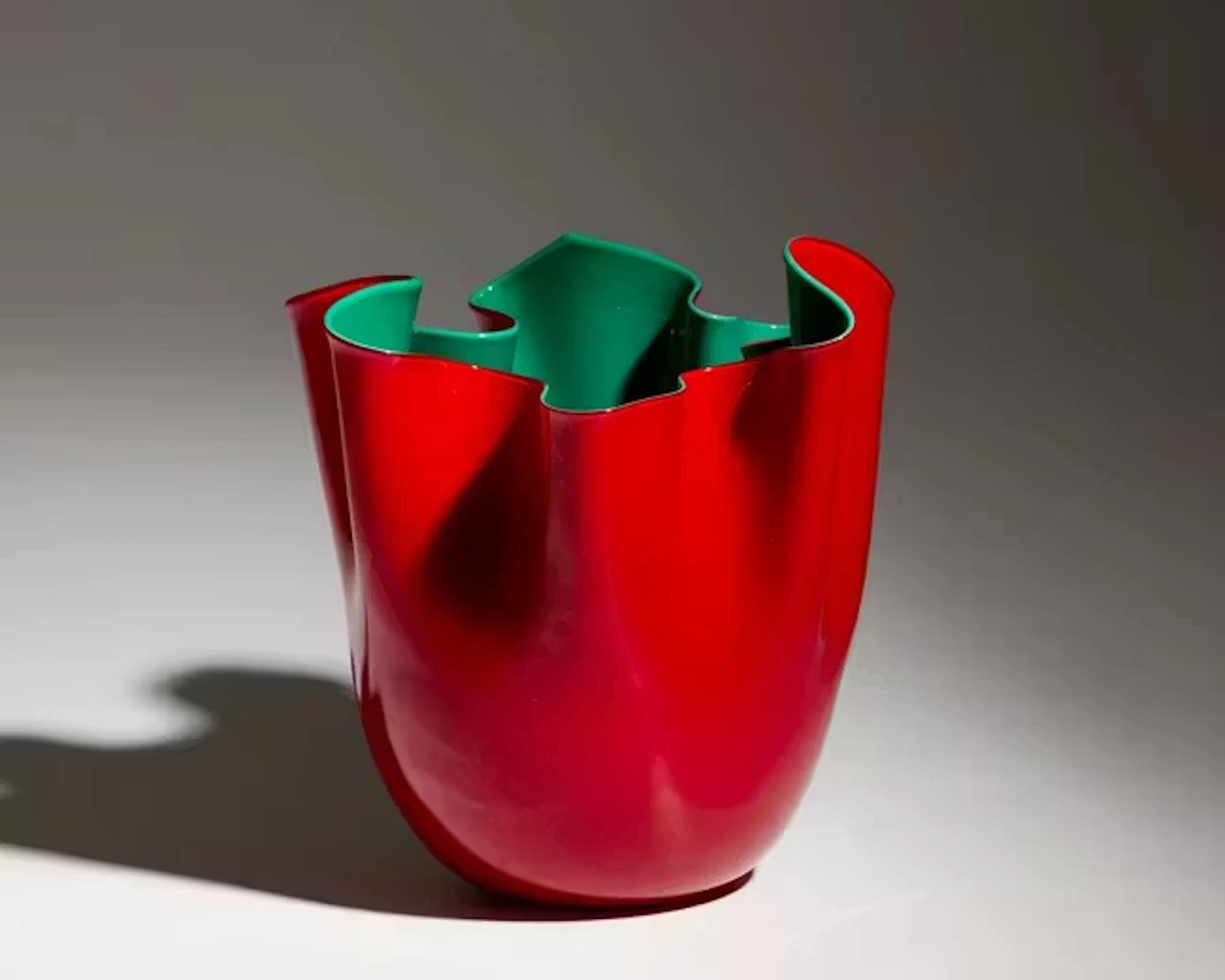 Fulvio Bianconi (1915-1996) for Venini Large 'Fazzoletto Opaline' vase