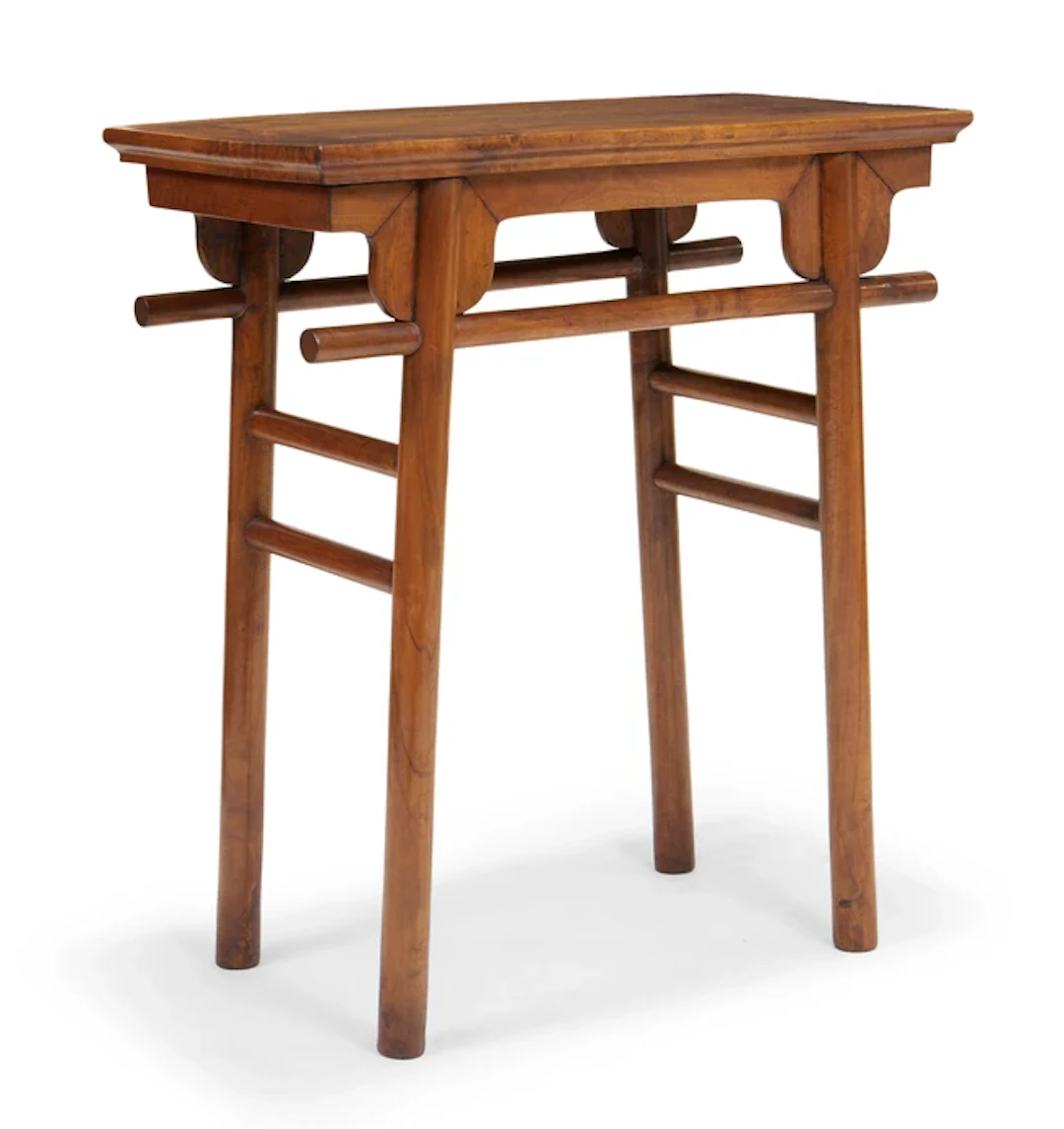 A Chinese longyanmu recessed leg wine table