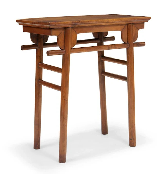 A Chinese longyanmu recessed leg wine table