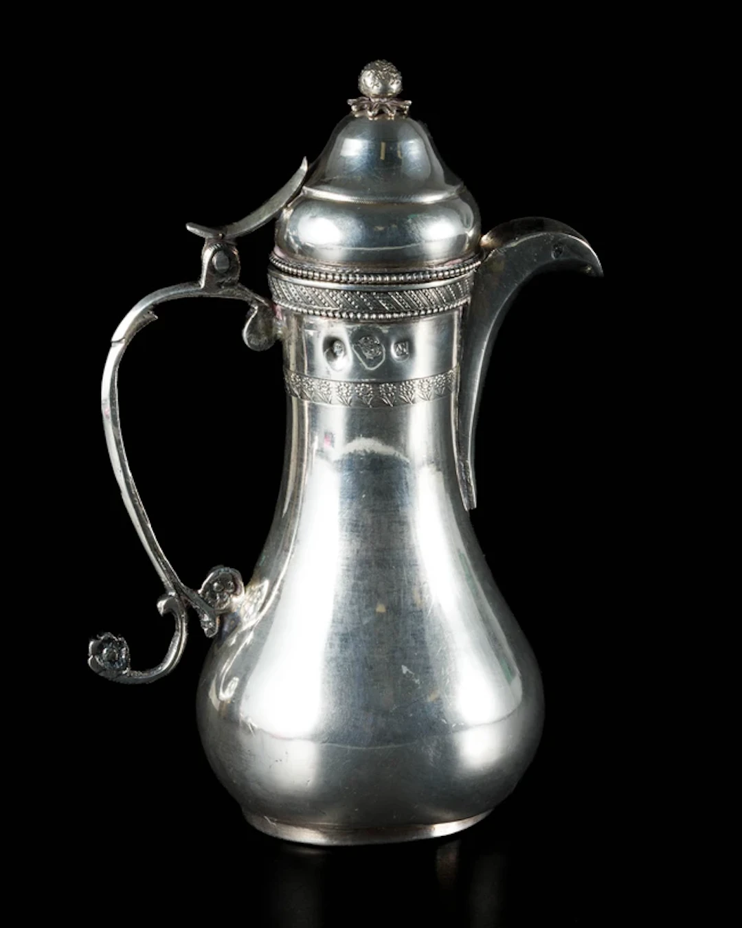 A silver ewer