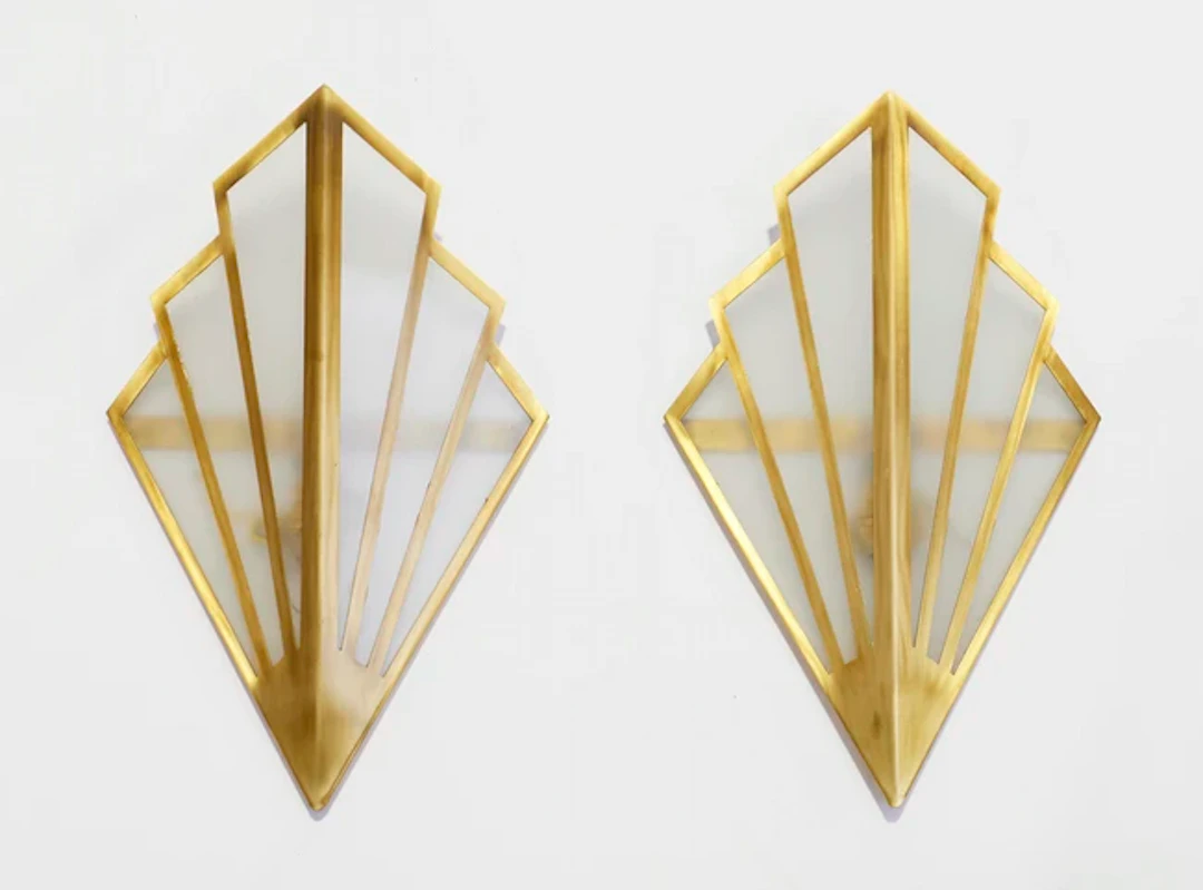 Art Deco style Pair of wall lights