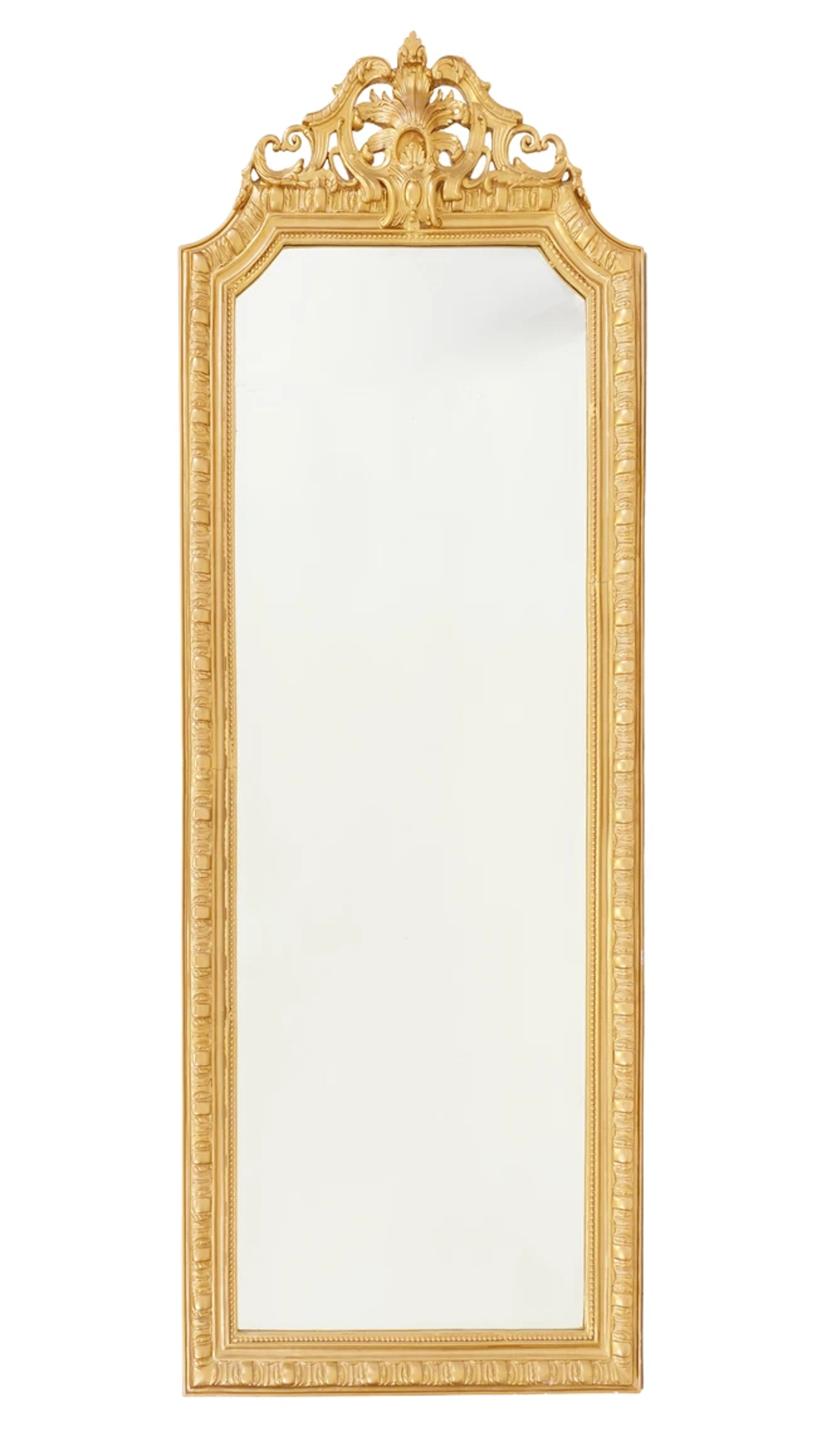 A French giltwood and composite pier mirror