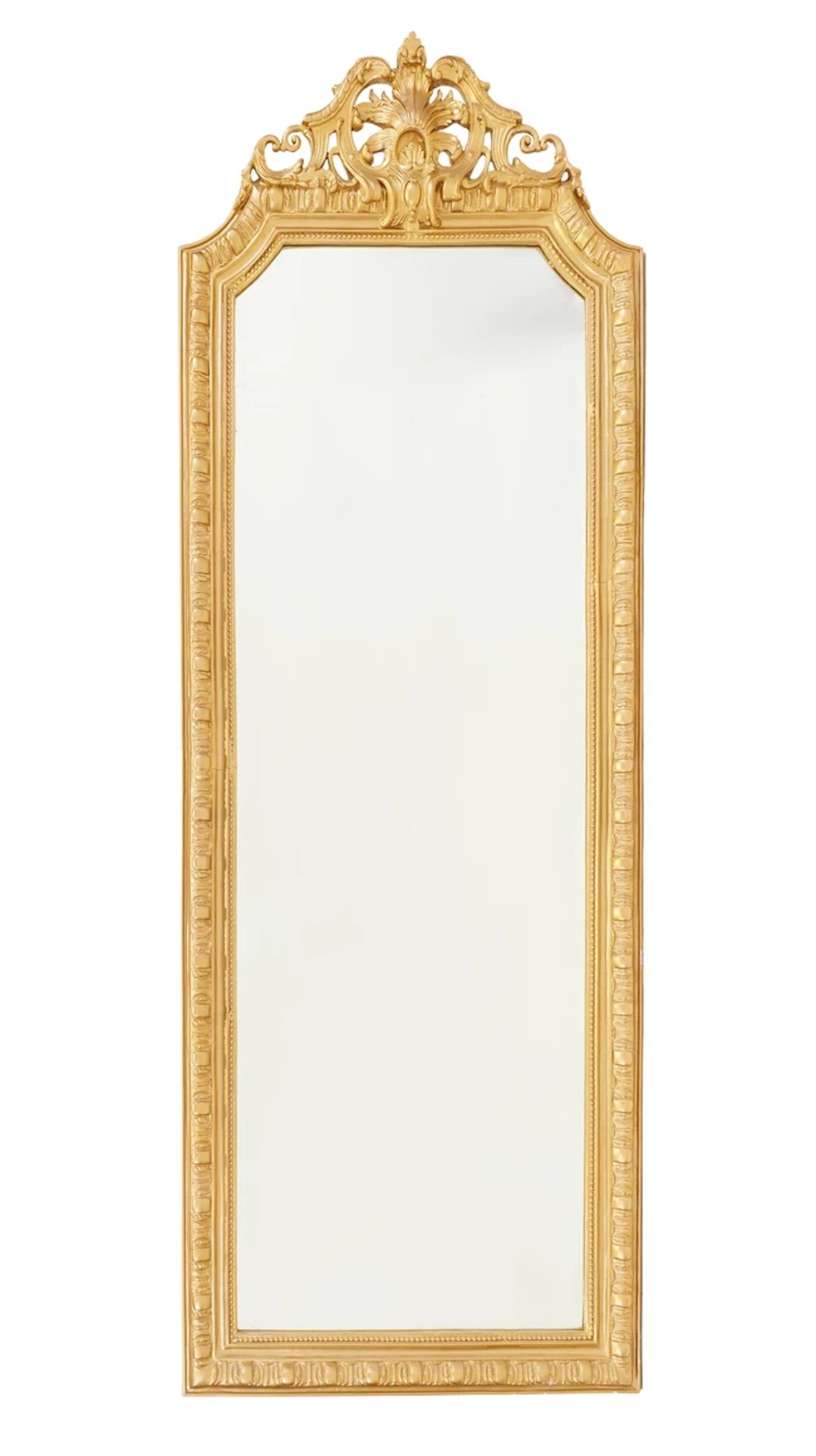 A French giltwood and composite pier mirror