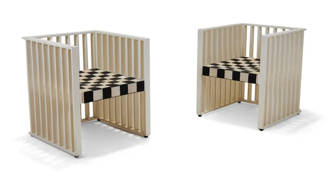 Koloman Moser & Josef Hoffmann for Wittmann Pair of 'Purkersdorf' chairs