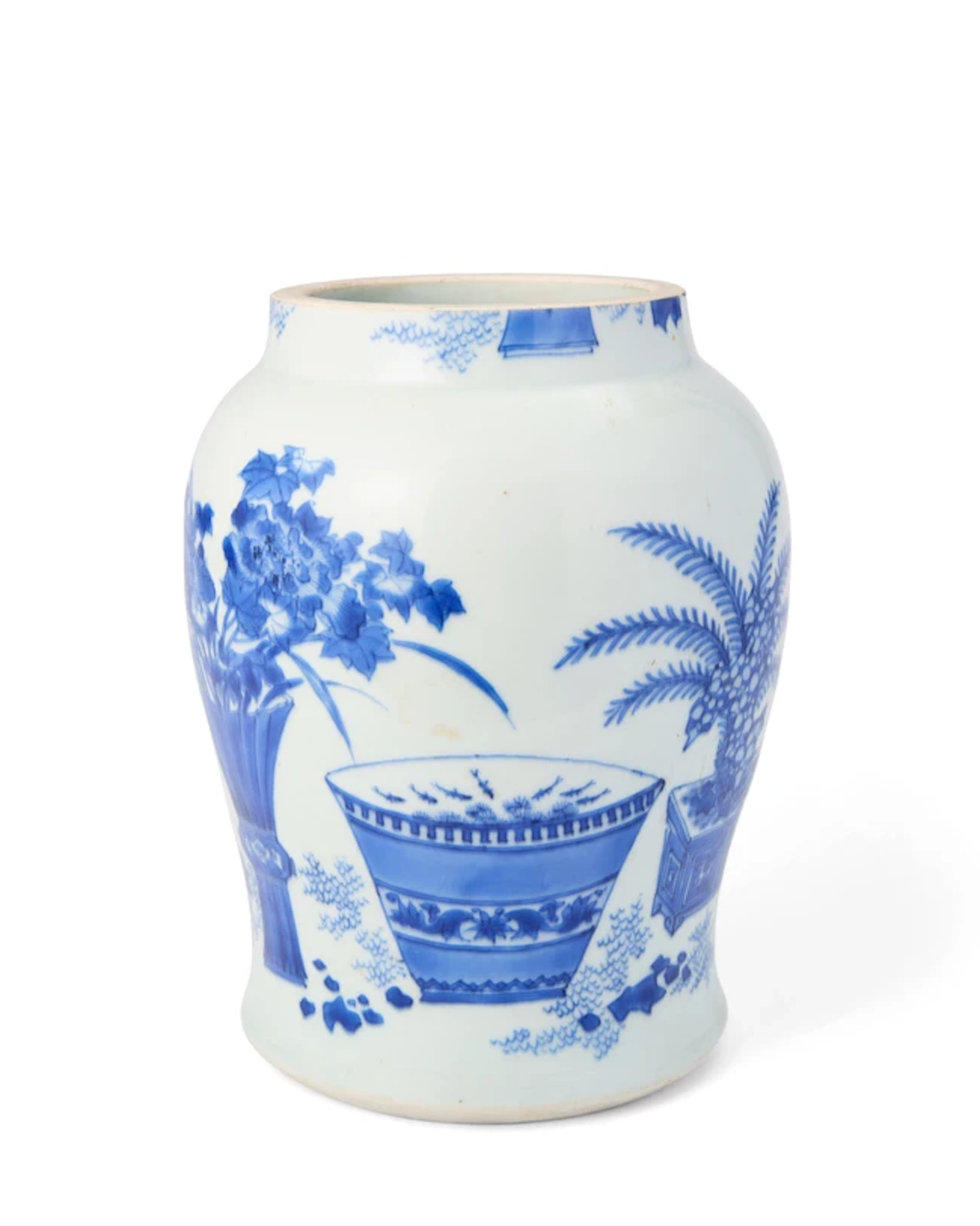 A Chinese blue and white baluster vase Ming dynasty