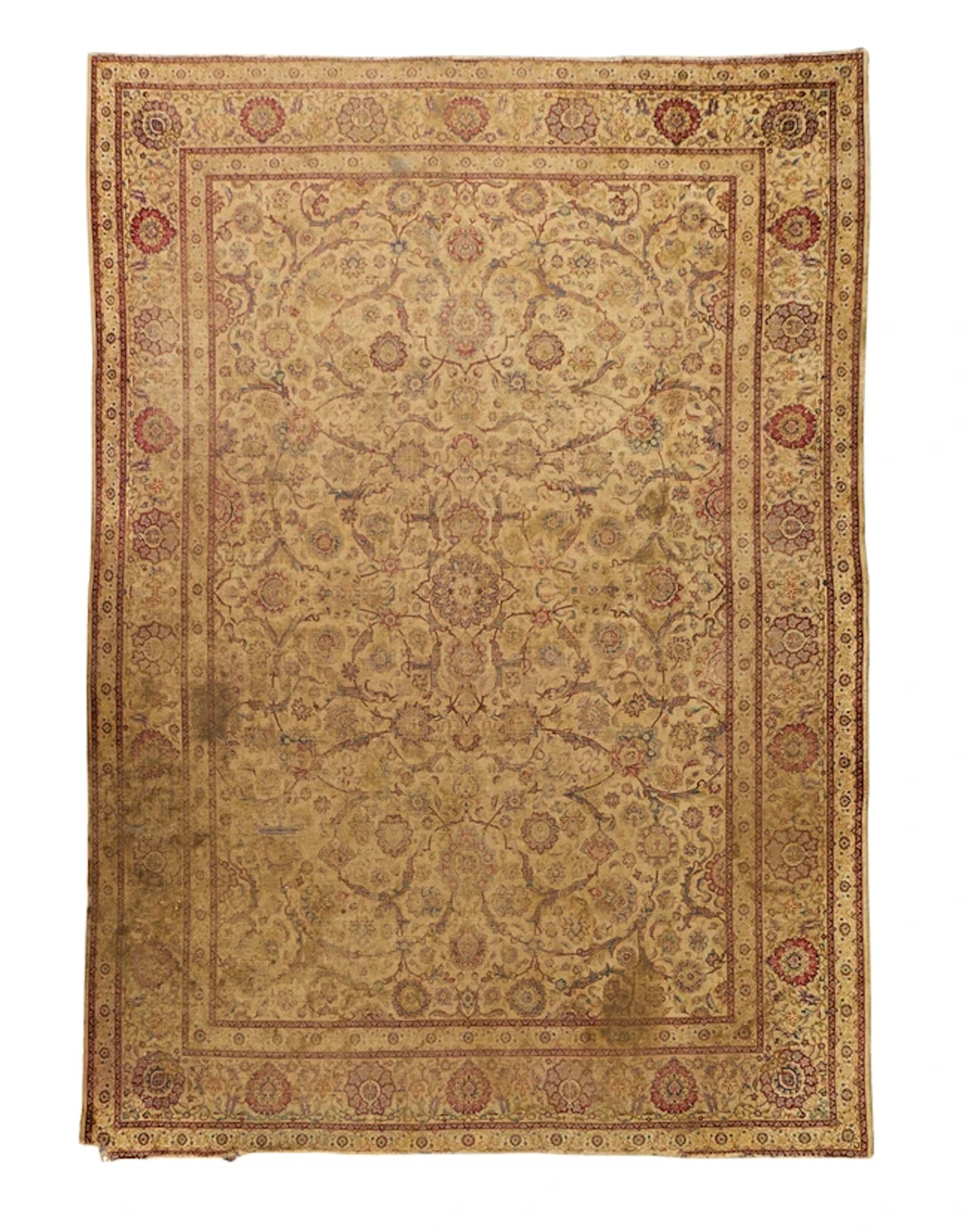 A Persian silk Kashan carpet