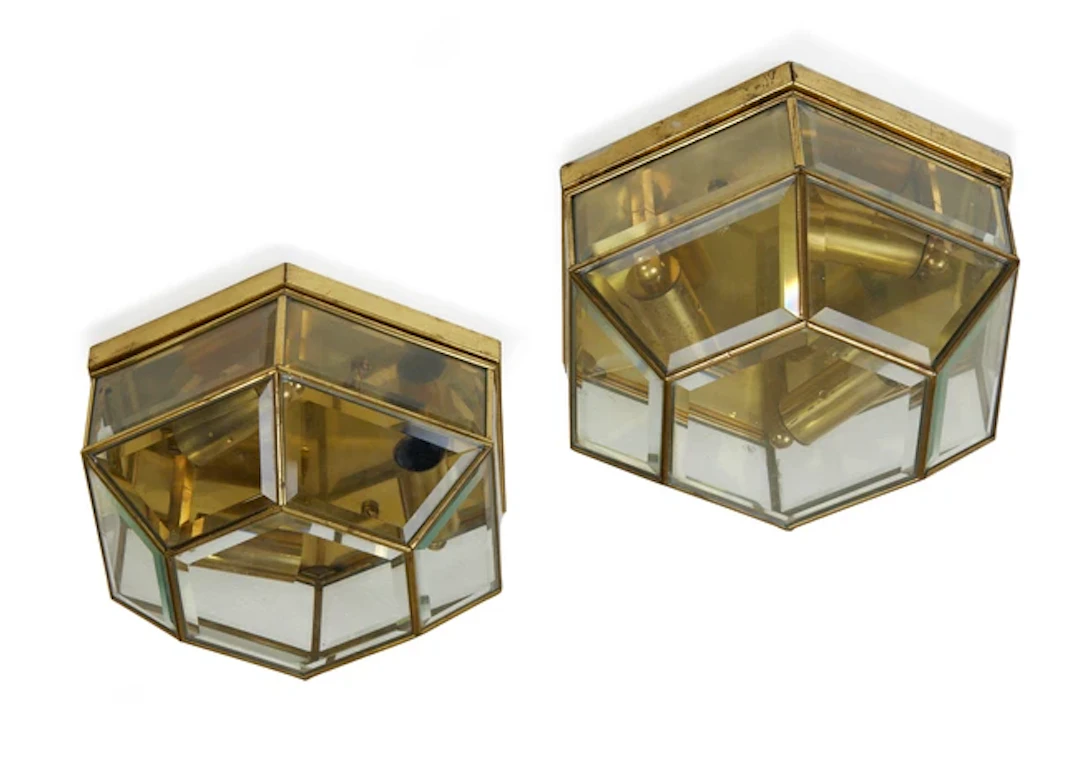 Italian Pair of ceiling lights
