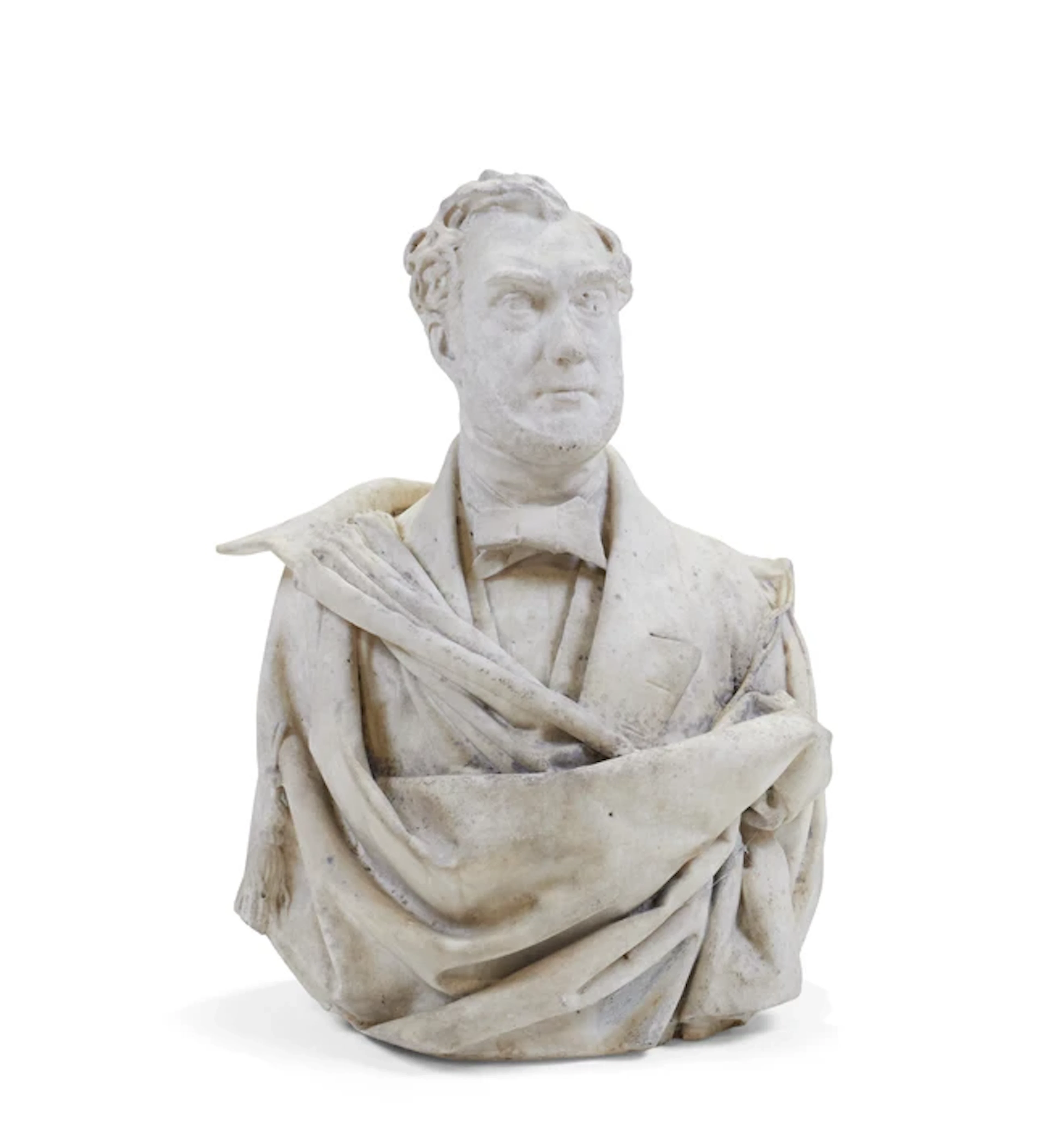 A French marble bust of a gentleman