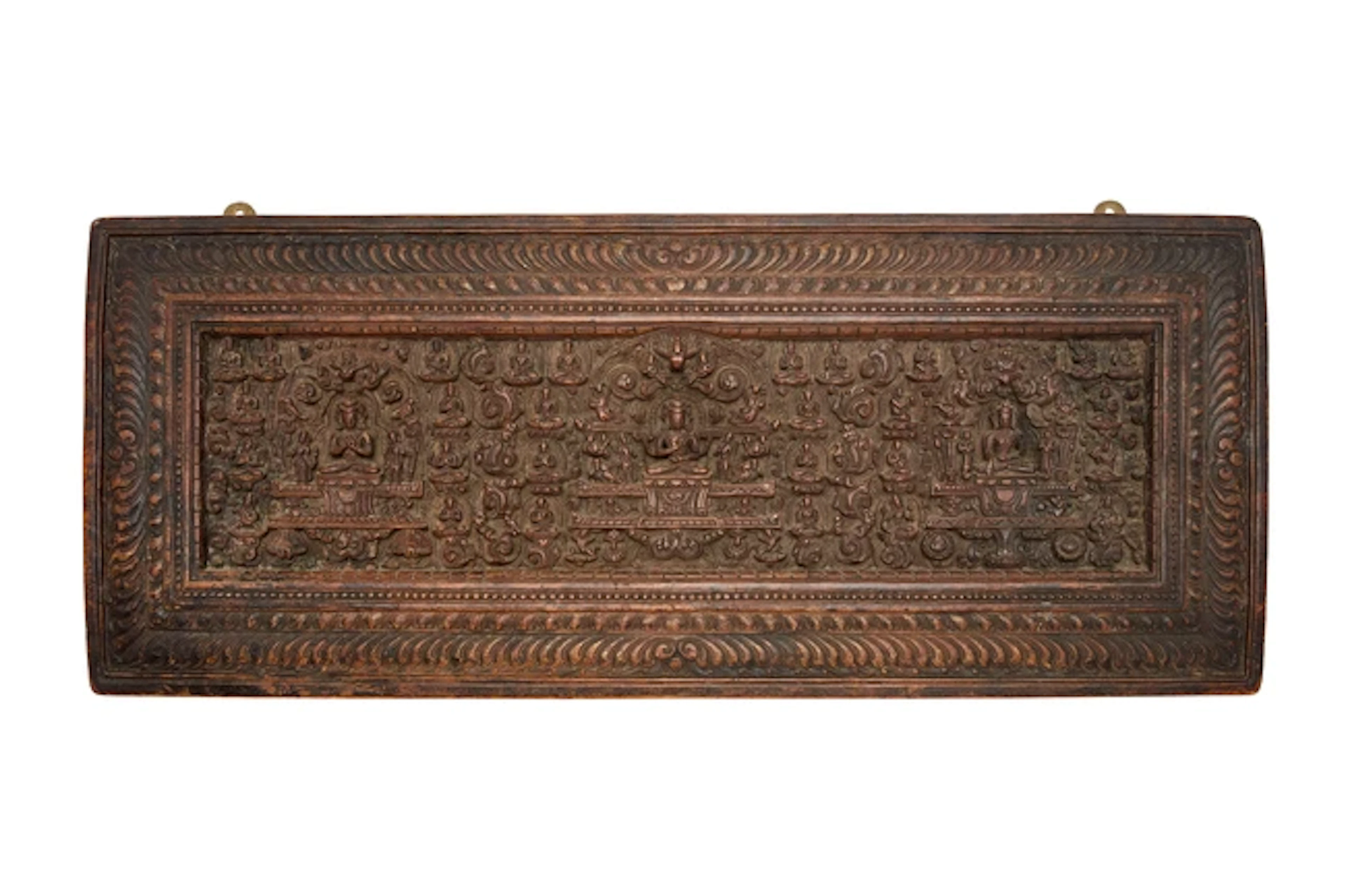 A rare and well carved Tibetan gilt wood Prajnaparamita...