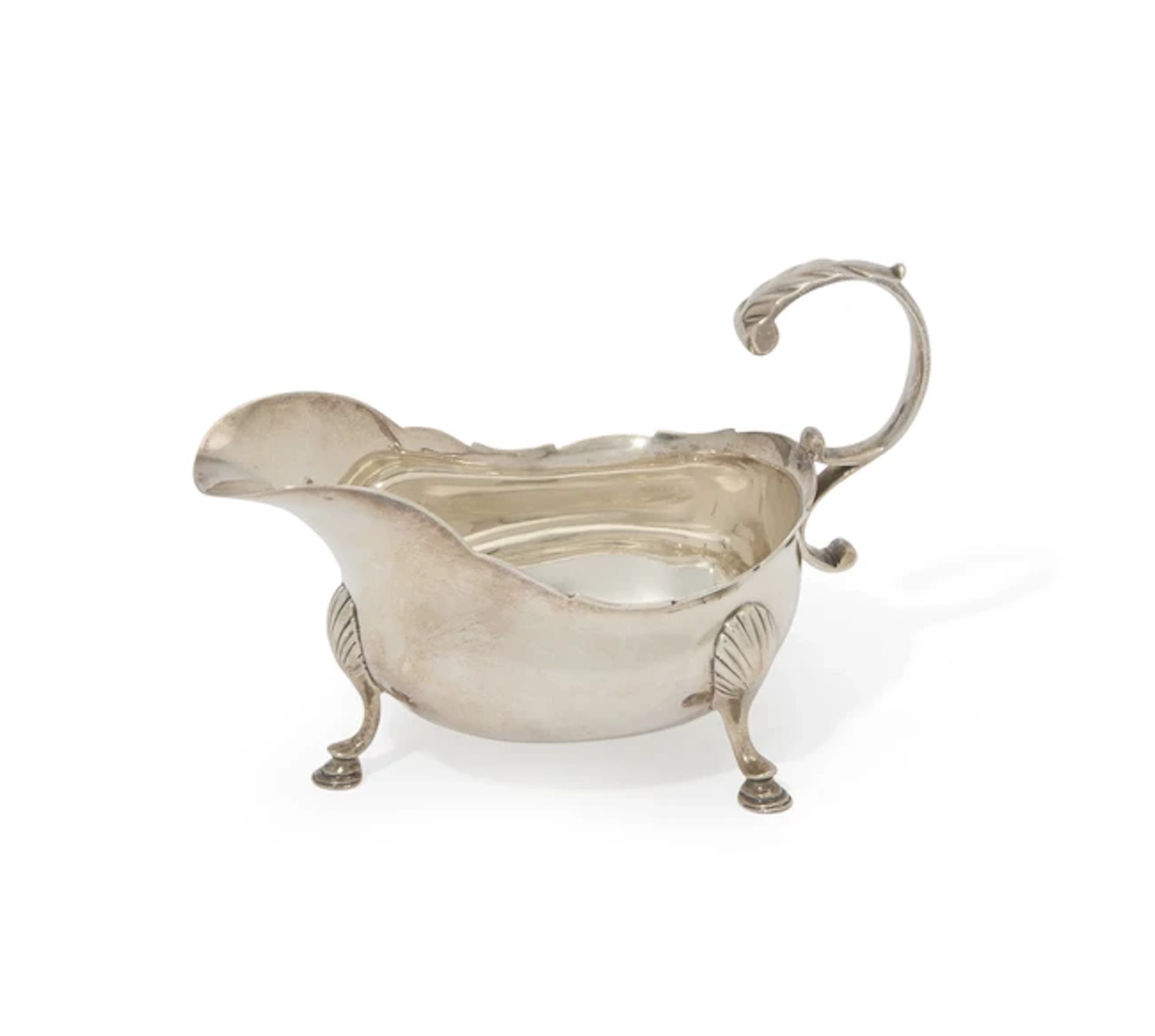 A George III silver sauce boat