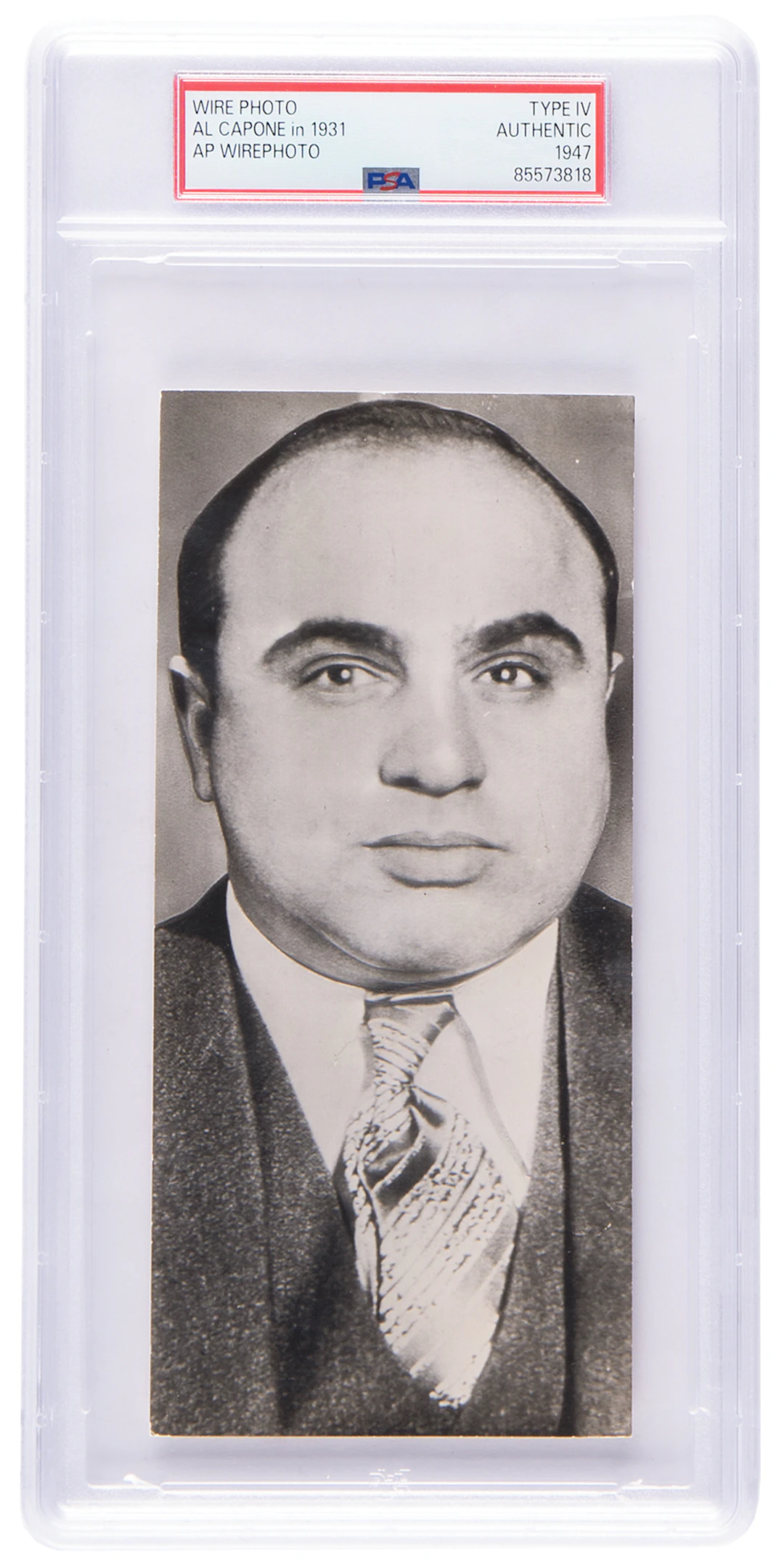 Al Capone Original 'Mugshot' Photograph - PSA Type IV