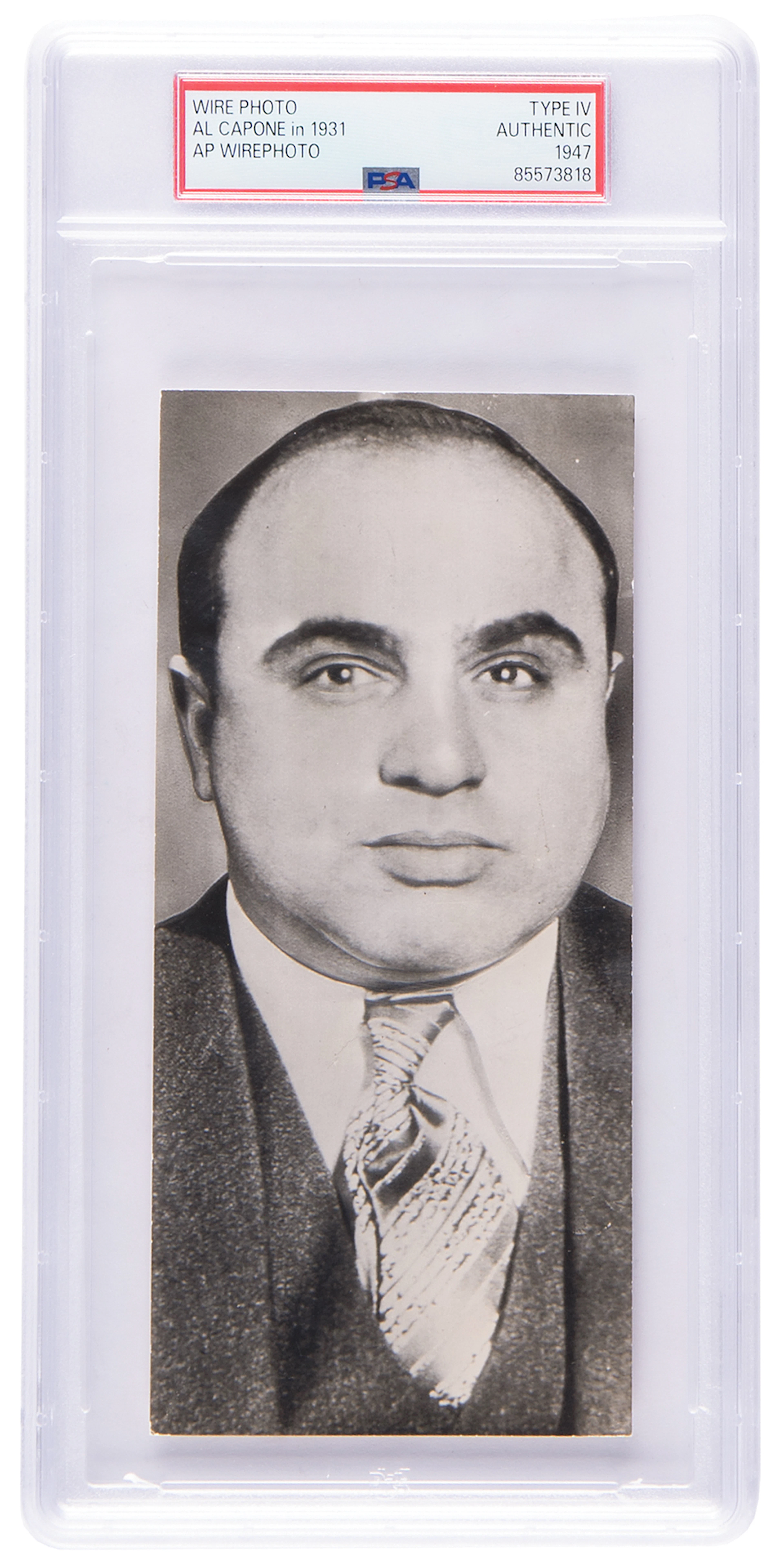 Al Capone Original 'Mugshot' Photograph - PSA Type IV