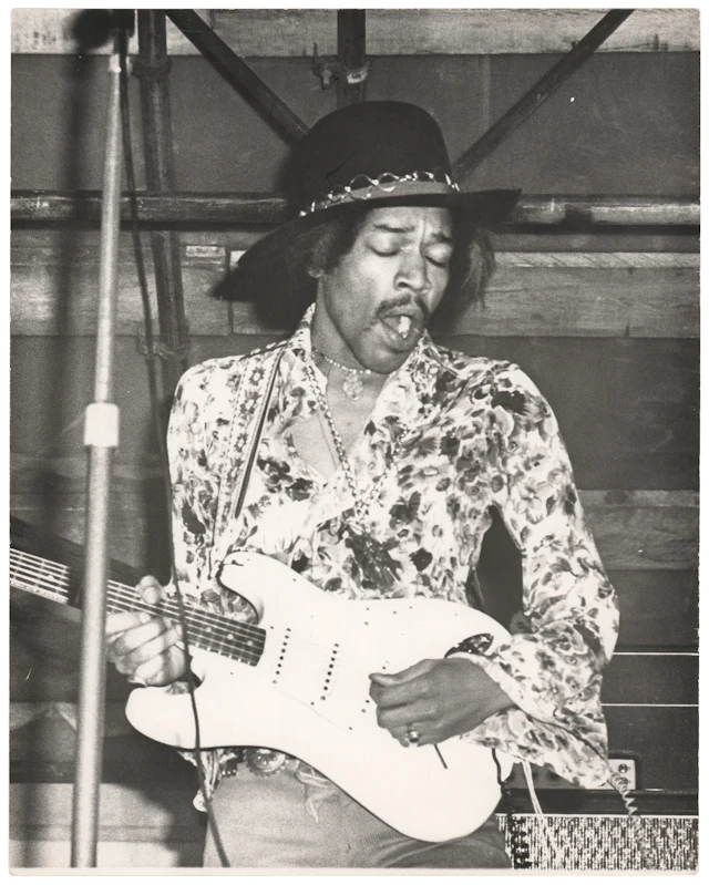 Jimi Hendrix Vintage 'Woburn Music Festival' Photograph by Richard Sacks (1968)