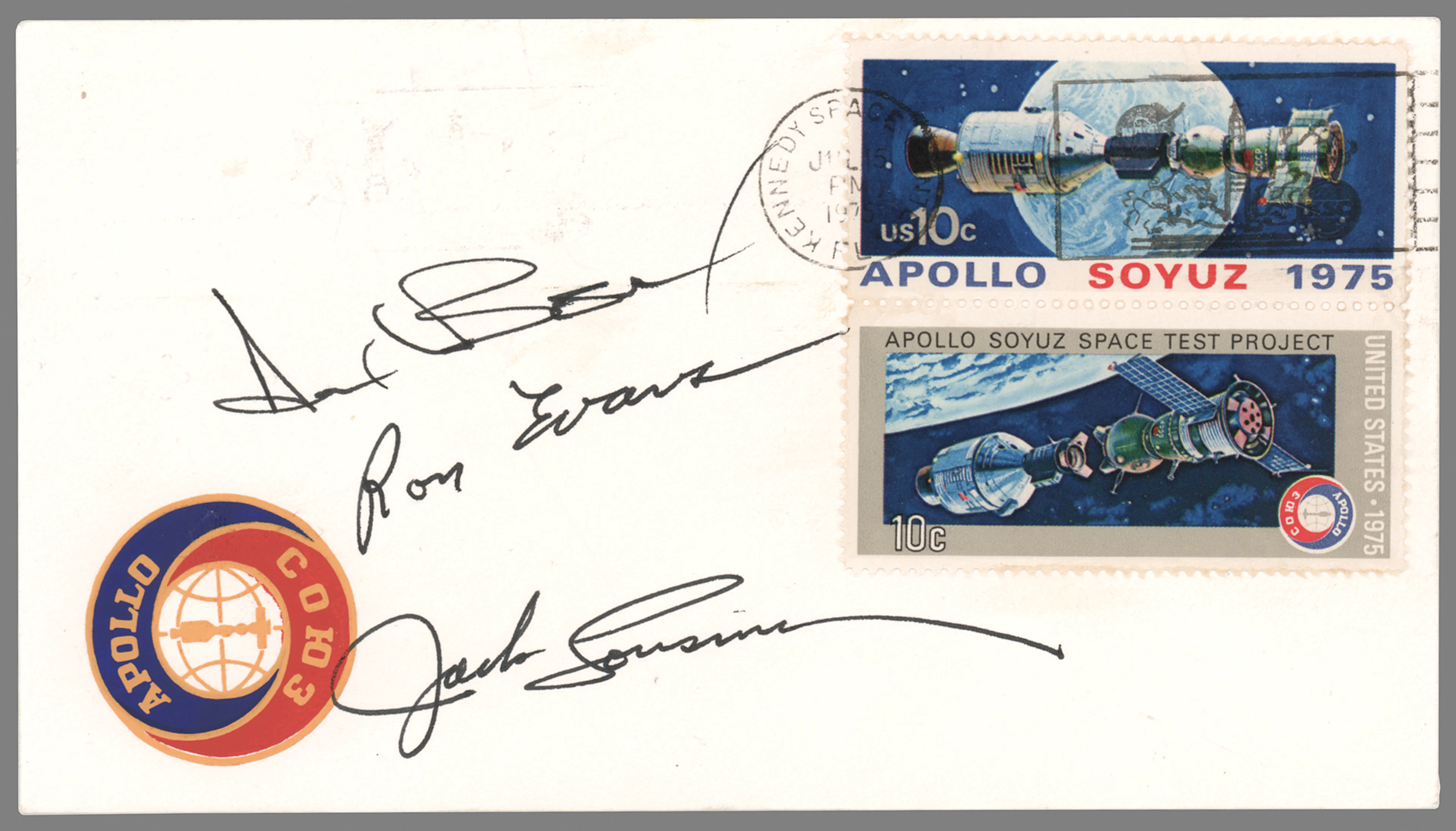 Apollo-Soyuz Test Project Backup Crew Signed Cover