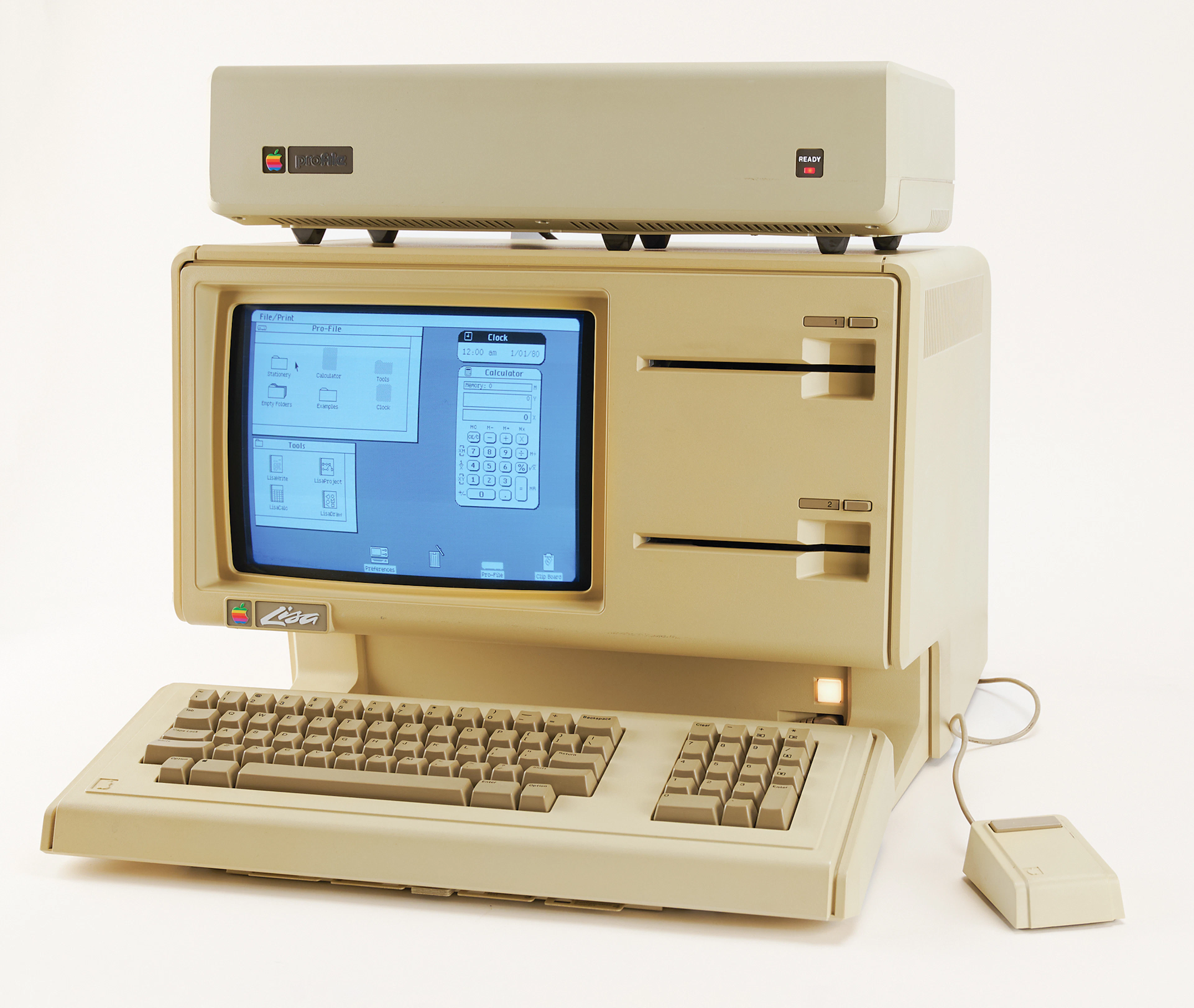 Apple Lisa Computer with 'Twiggy' Drives, ProFile Hard Drive, Manuals