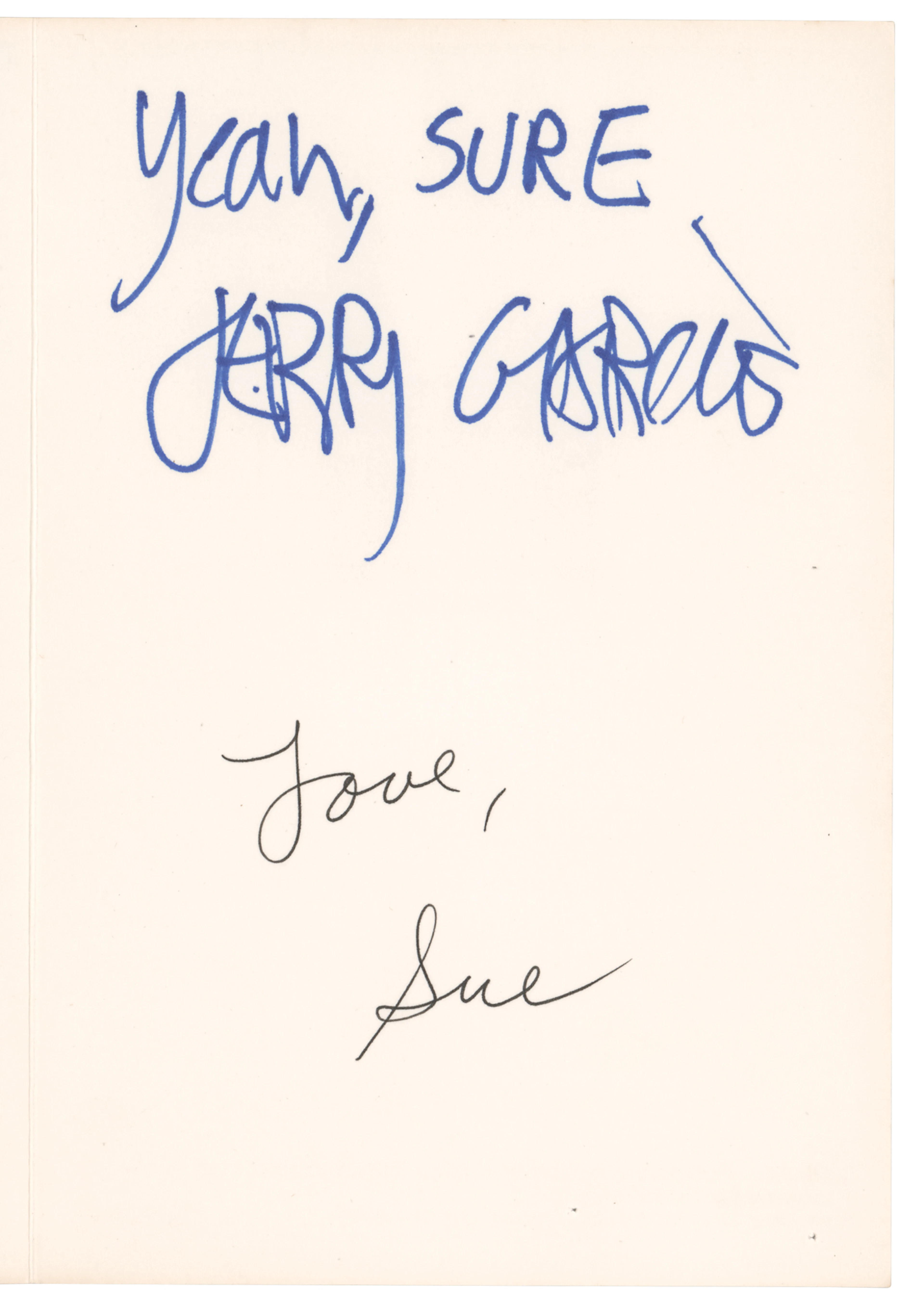 Grateful Dead: Jerry Garcia Signed Greeting Card