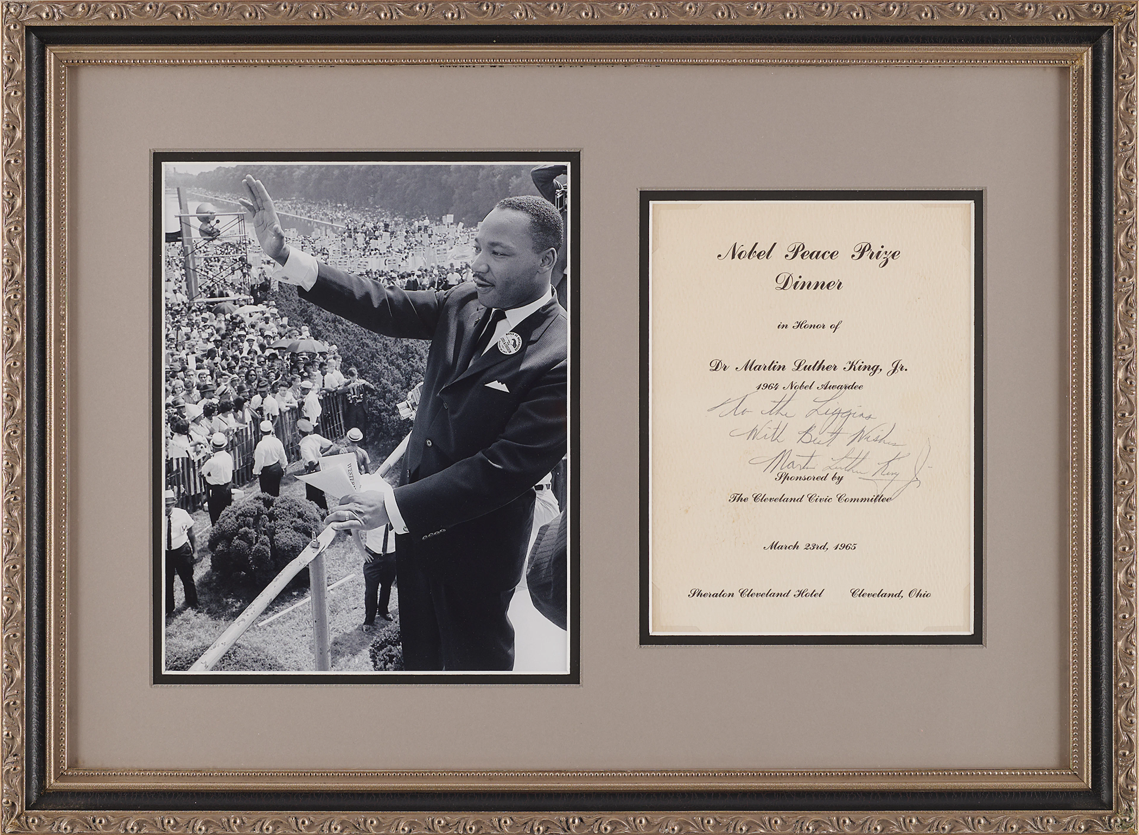 Martin Luther King, Jr. Signed ‘Nobel Peace Prize Dinner’ Program