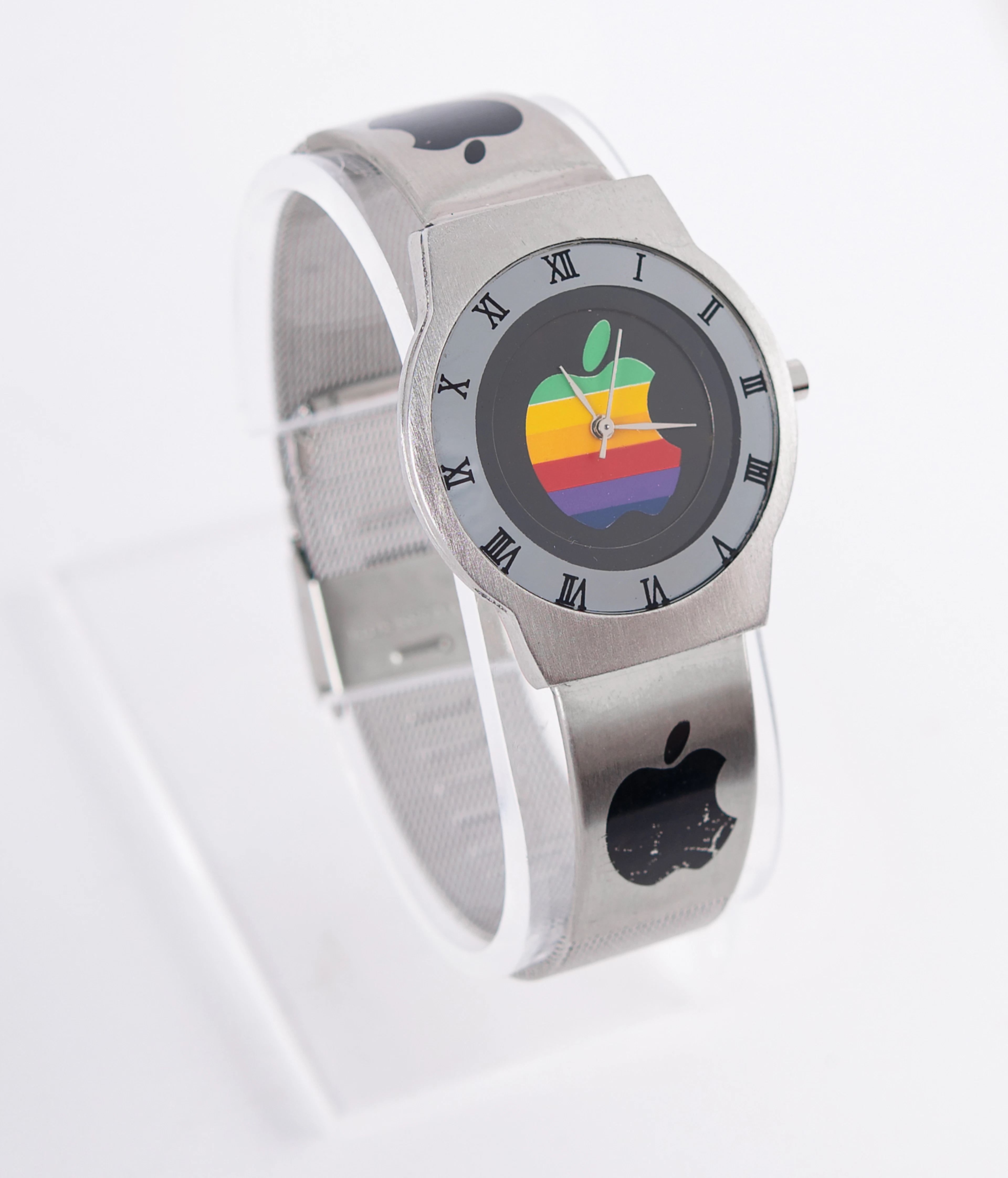 Apple Computer Watch with Rainbow Logo