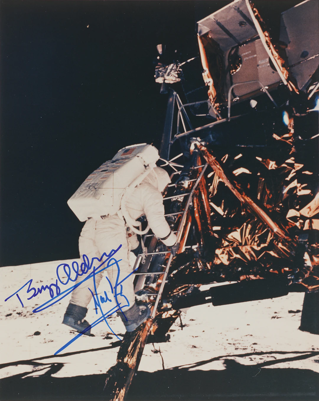 Neil Armstrong and Buzz Aldrin Signed Photograph