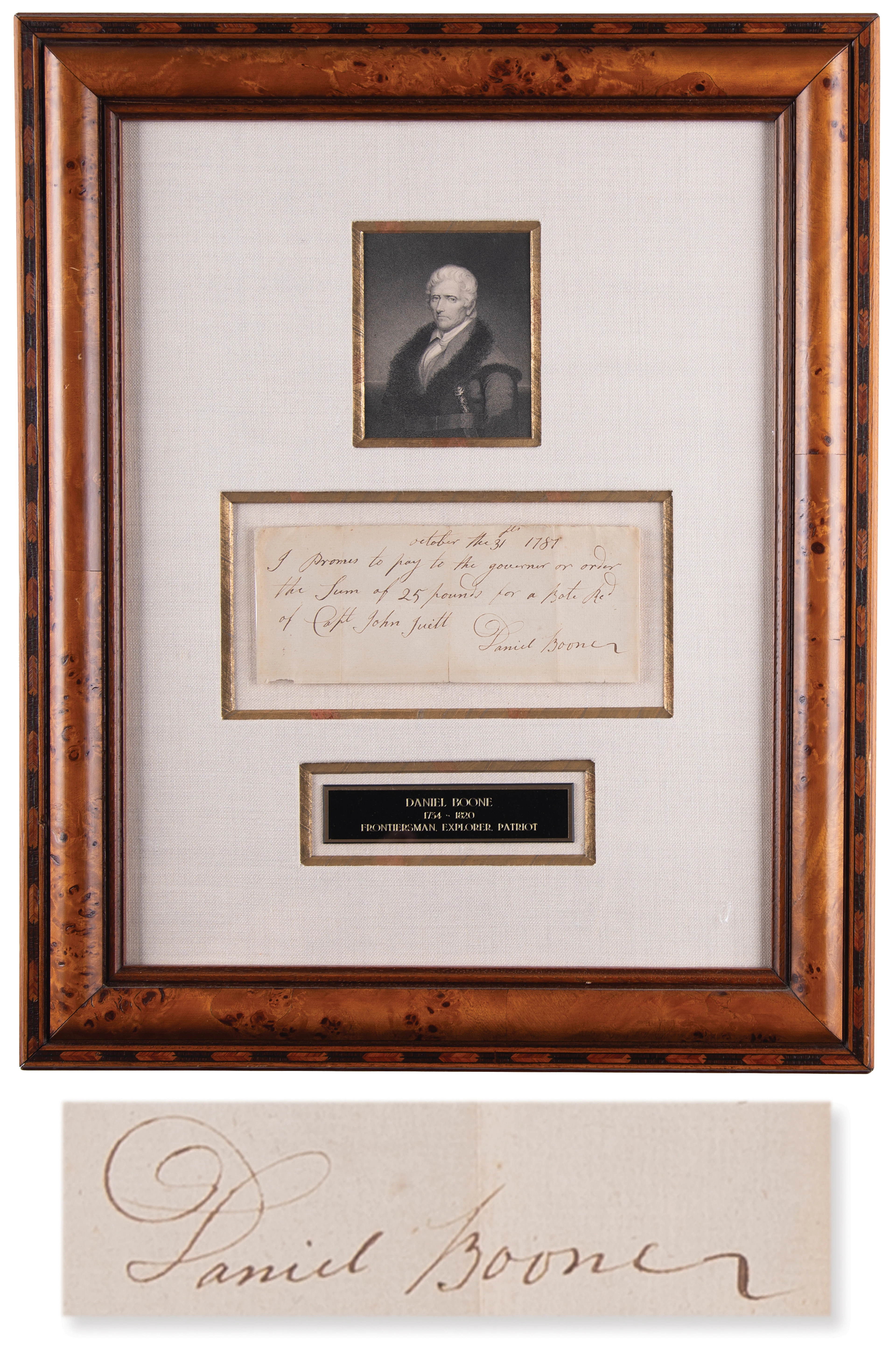 Daniel Boone Autograph Document Signed for the Purchase of a Boat