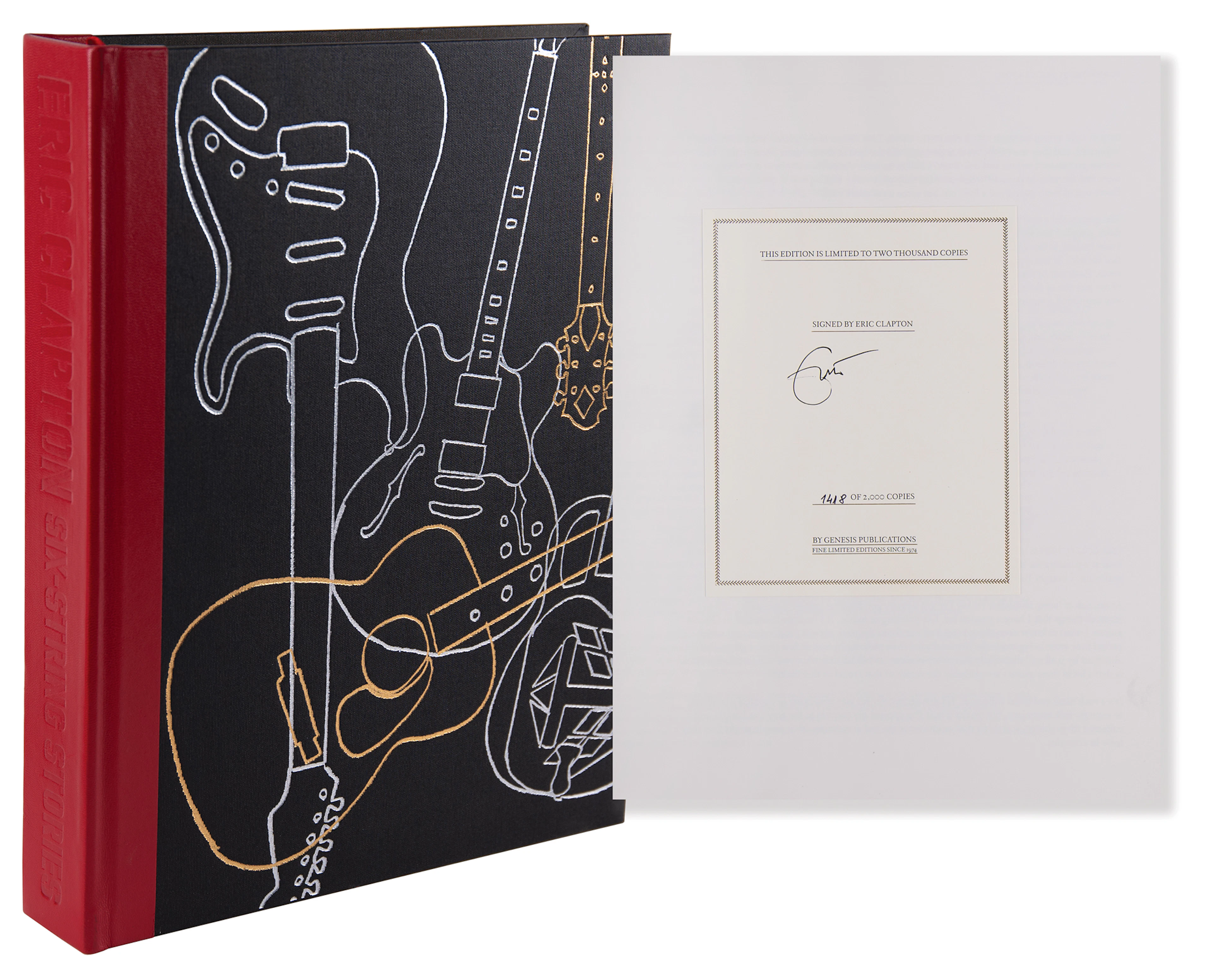 Eric Clapton Signed Book - Six String Stories: The Crossroads Guitars