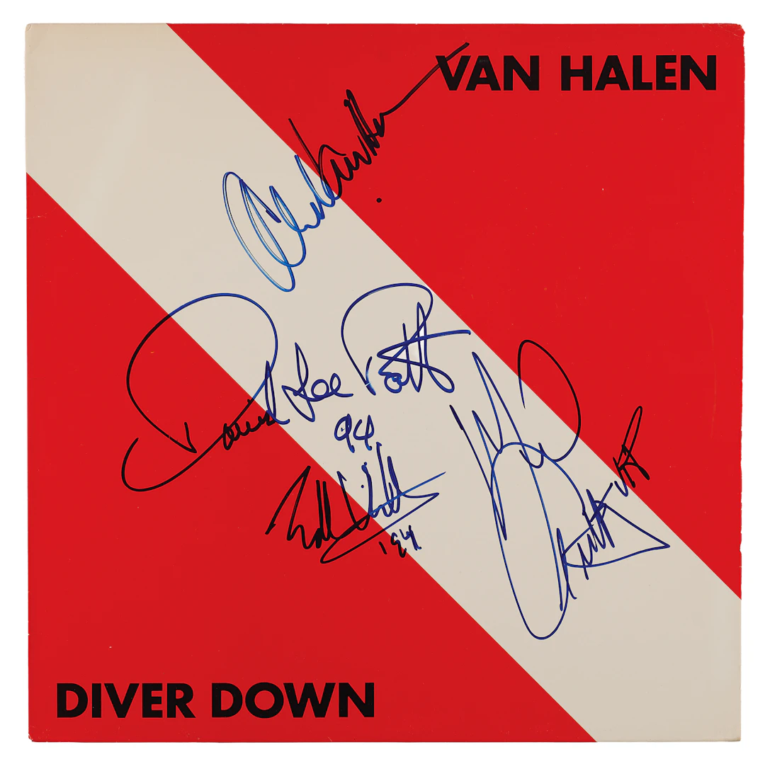 Van Halen Signed Album - Diver Down