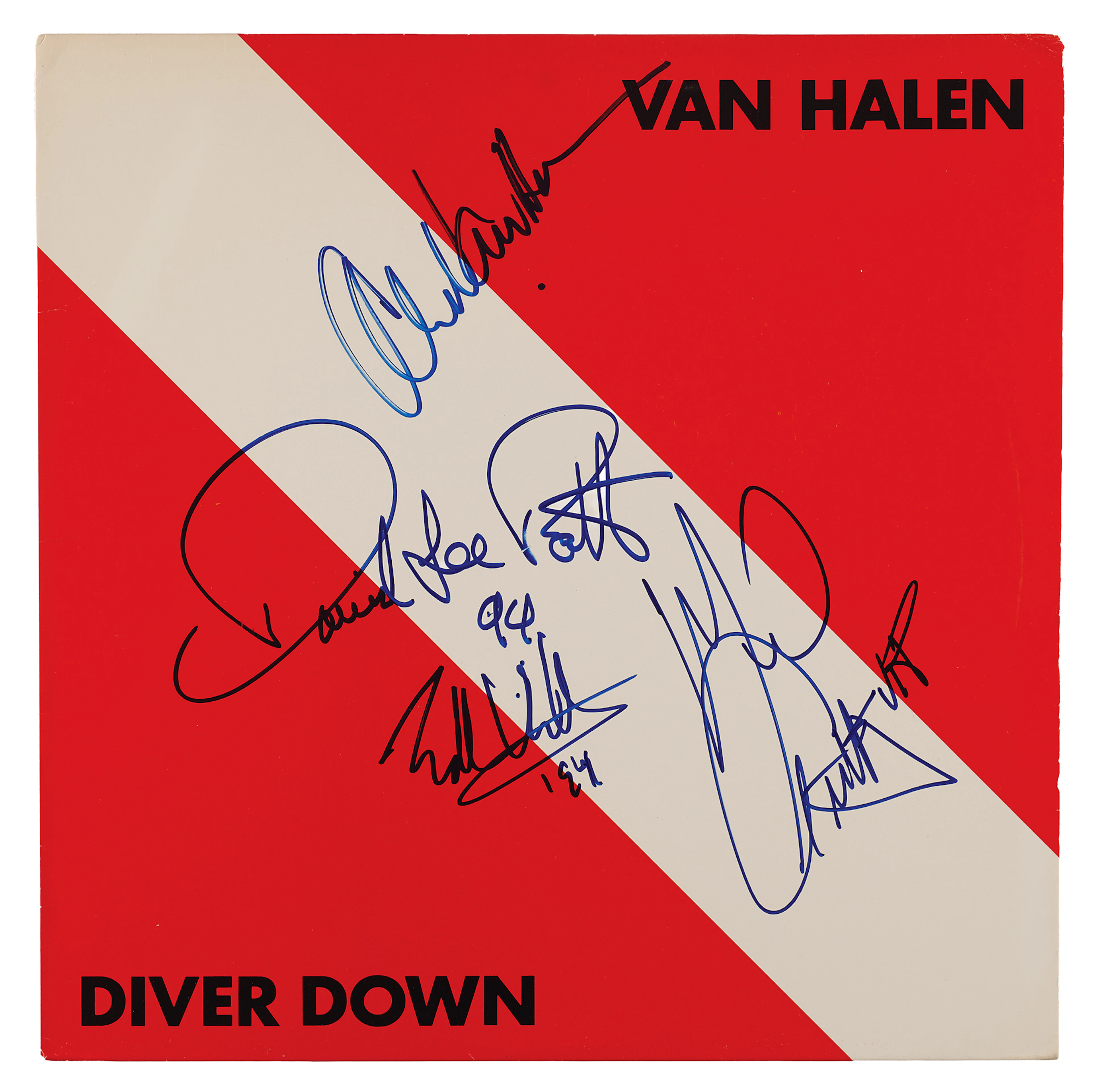 Van Halen Signed Album - Diver Down