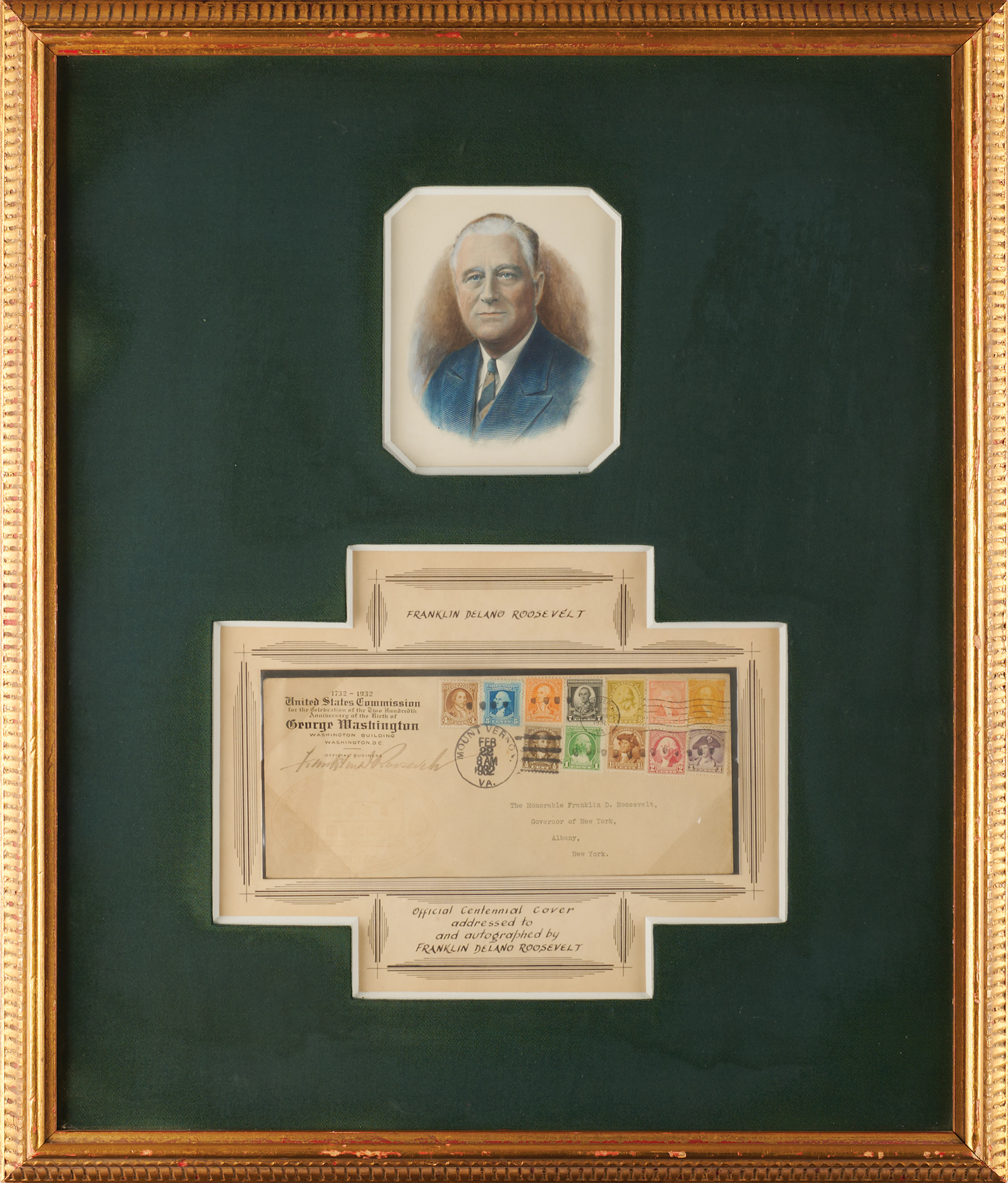 Franklin D. Roosevelt Signed Commemorative Cover, Honoring the 200th