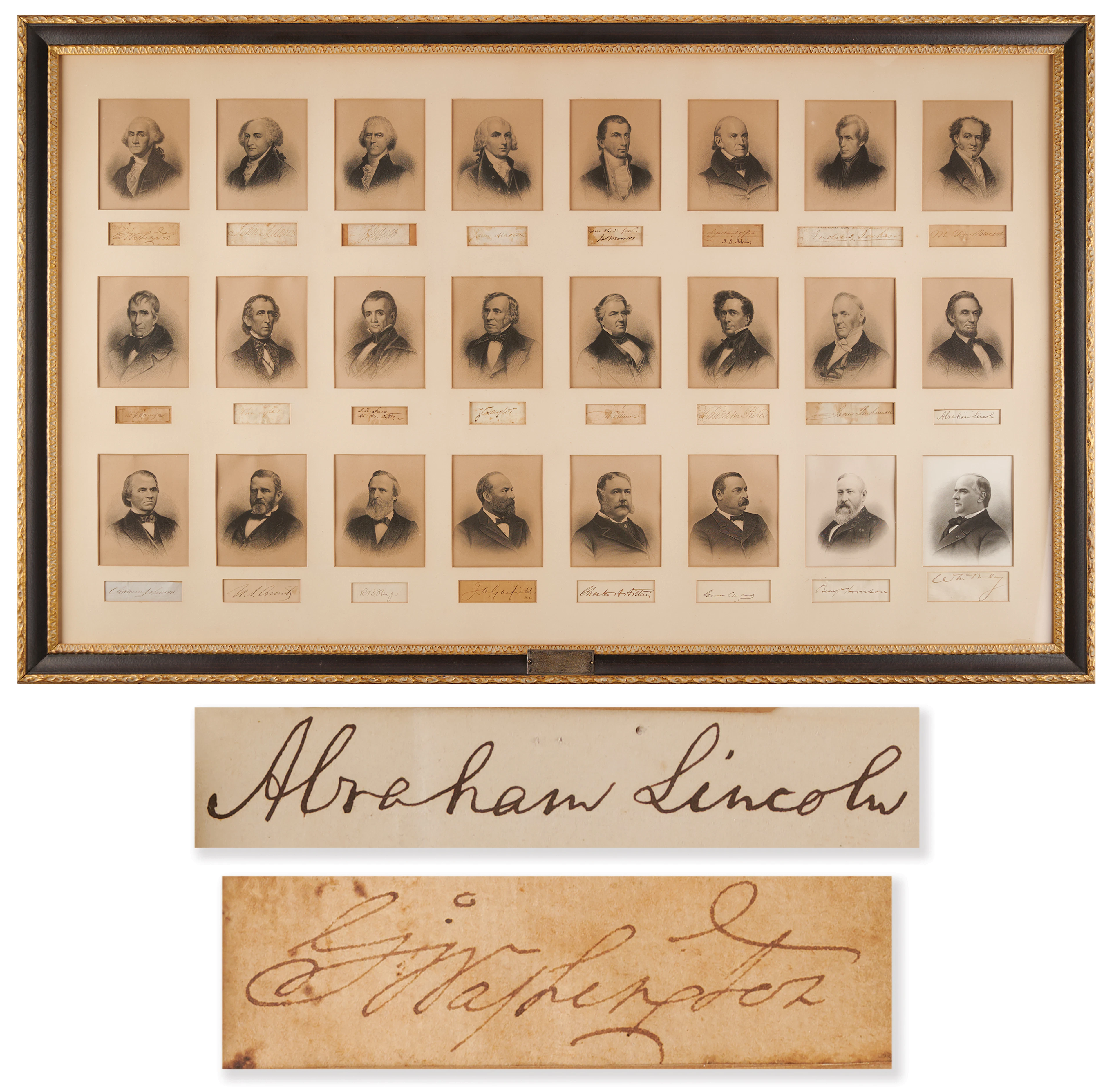 American Presidents: Signature Display of the First 25 Presidents