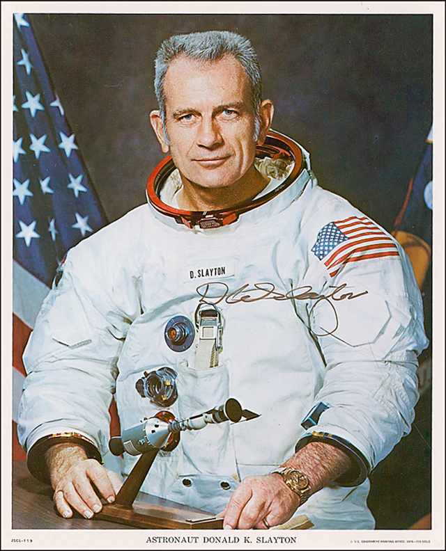 Deke Slayton Signed Photograph