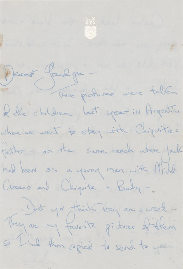 Jacqueline Kennedy Autograph Letter Signed to Joseph P. Kennedy on