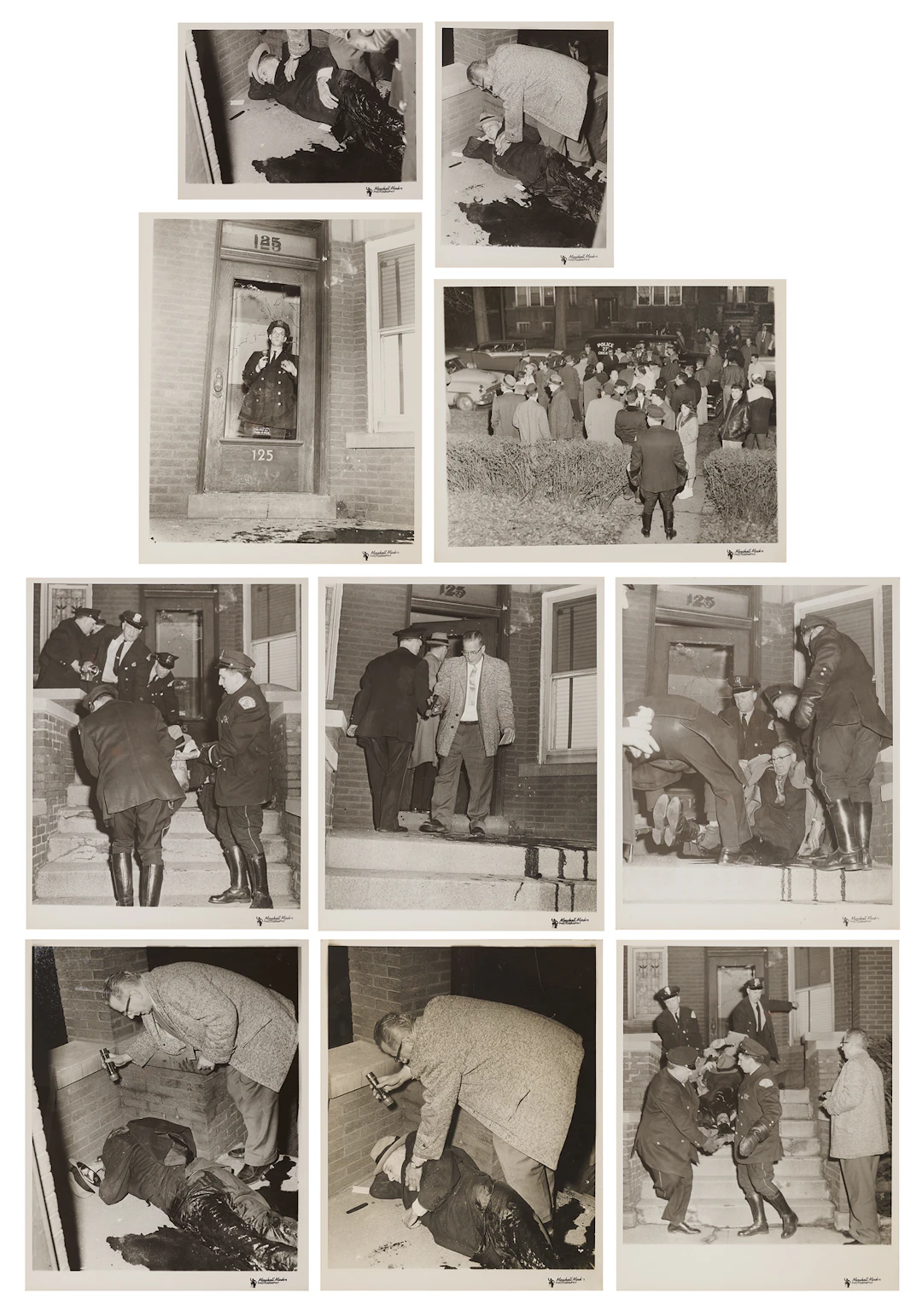Roger Touhy Collection of (10) Original Crime Scene Photographs from