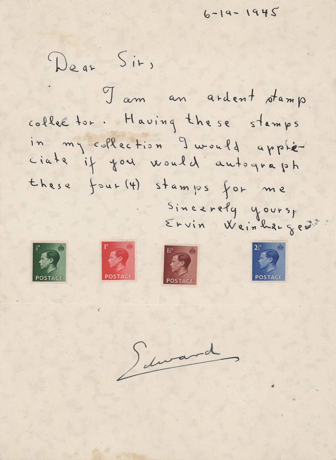 King Edward VIII Signature
