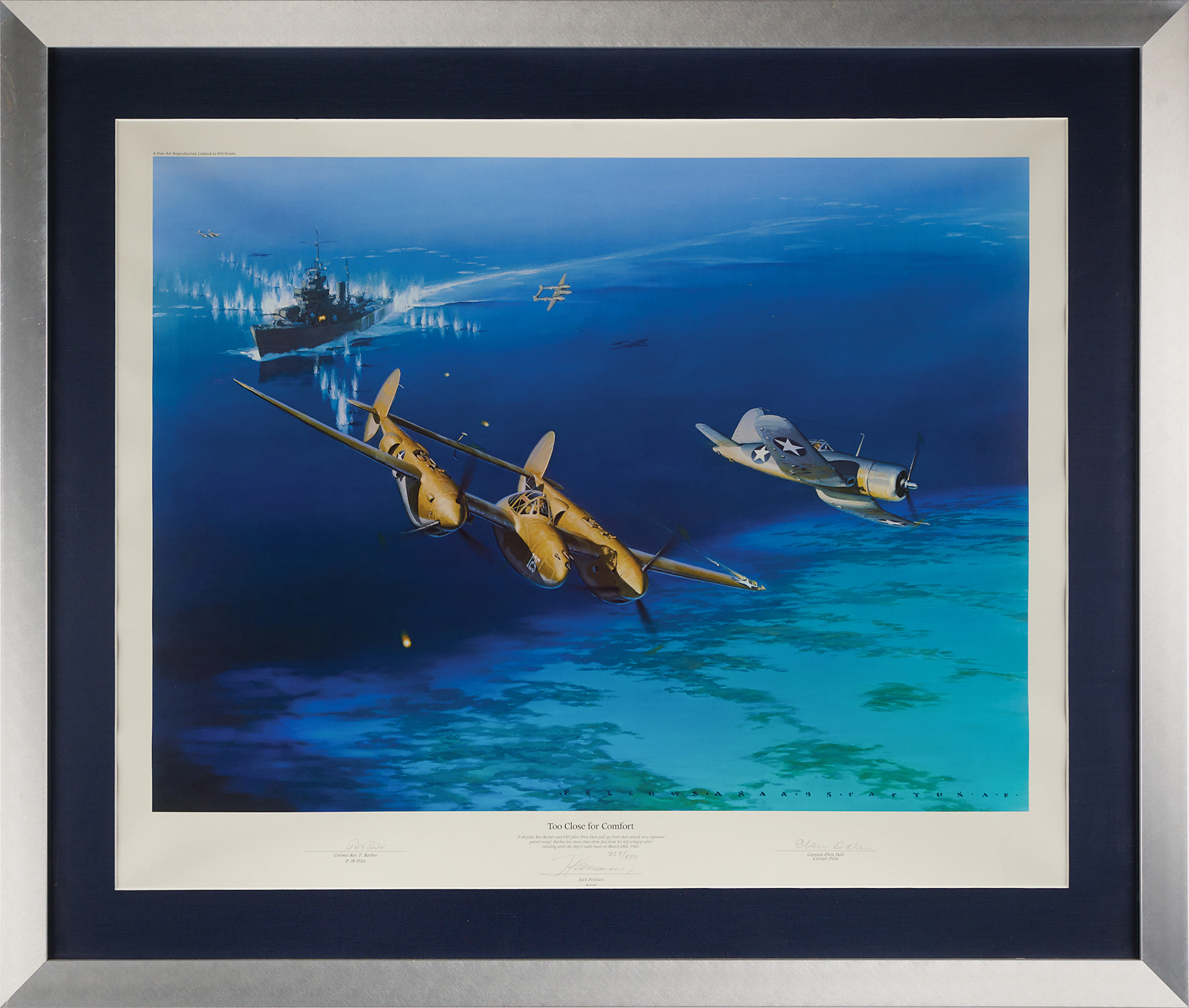 Jack Fellows: 'Too Close for Comfort' Lithograph Signed by (2) (Ltd.