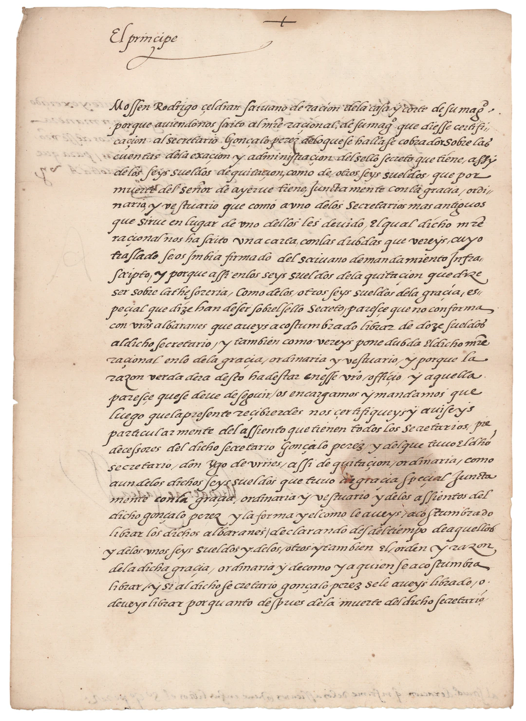 King Philip II Document Signed (1558)