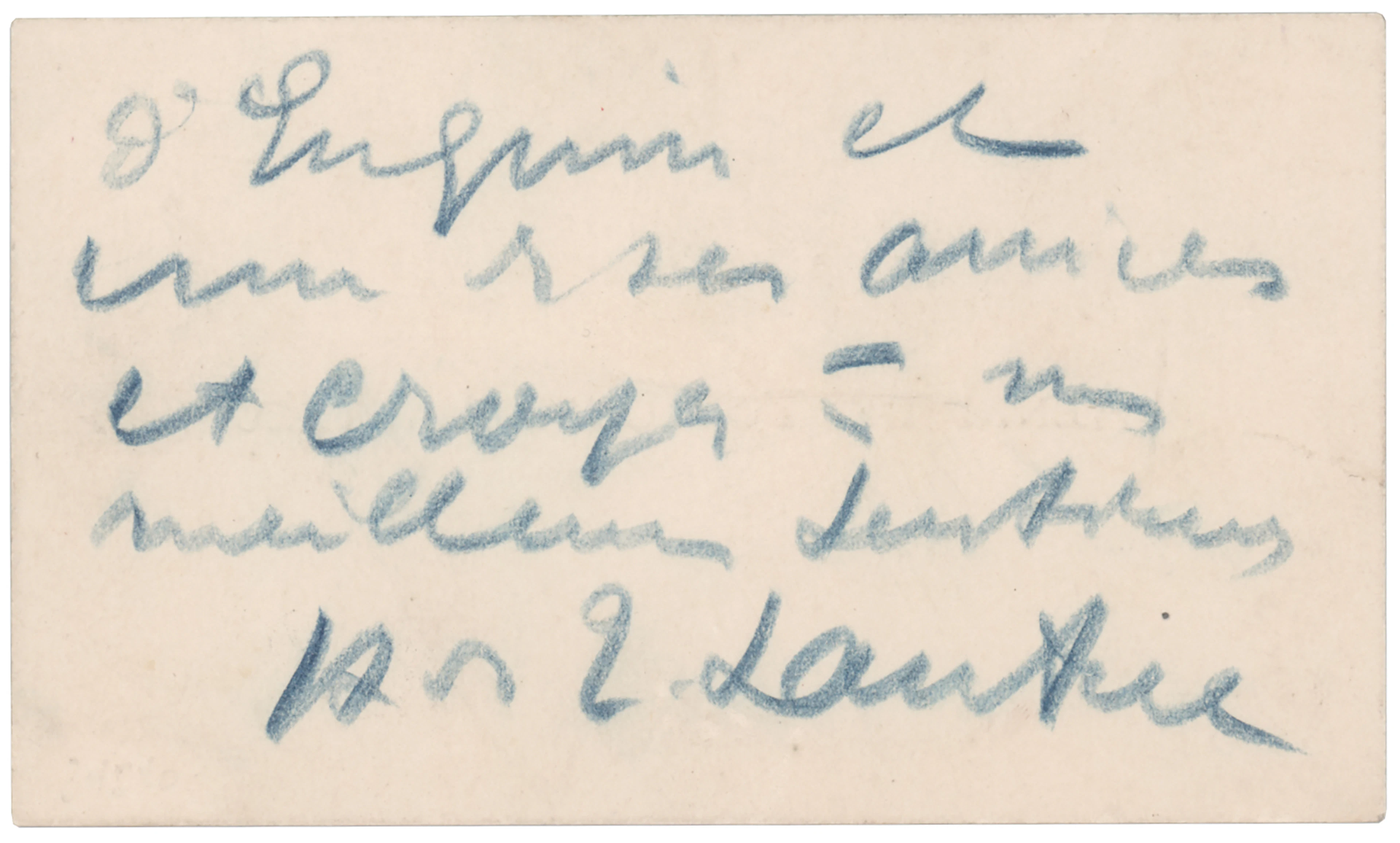 Henri de Toulouse-Lautrec Autograph Note Signed on Calling Card