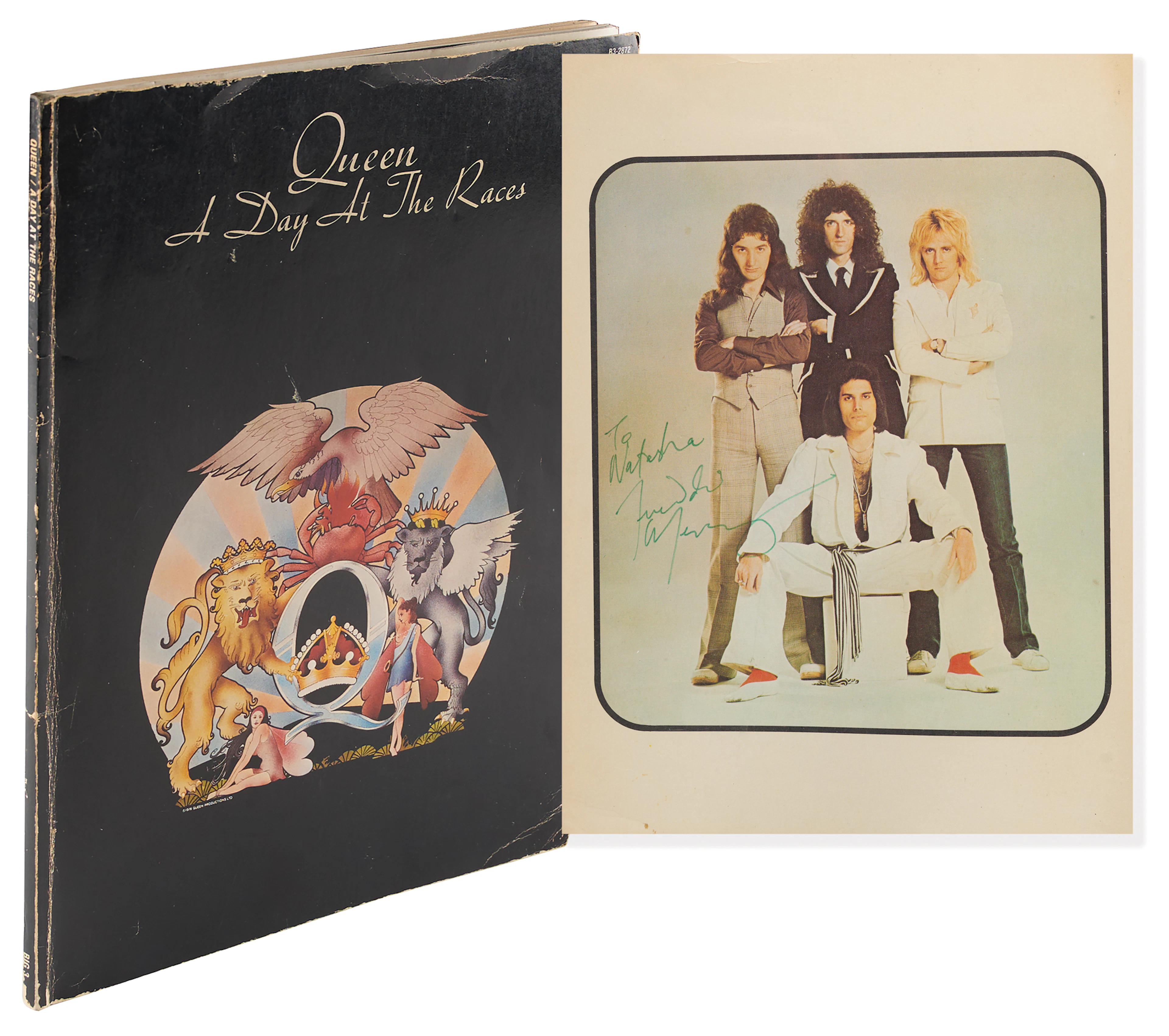 Queen: Freddie Mercury Signed 'A Day at the Races' Music Book