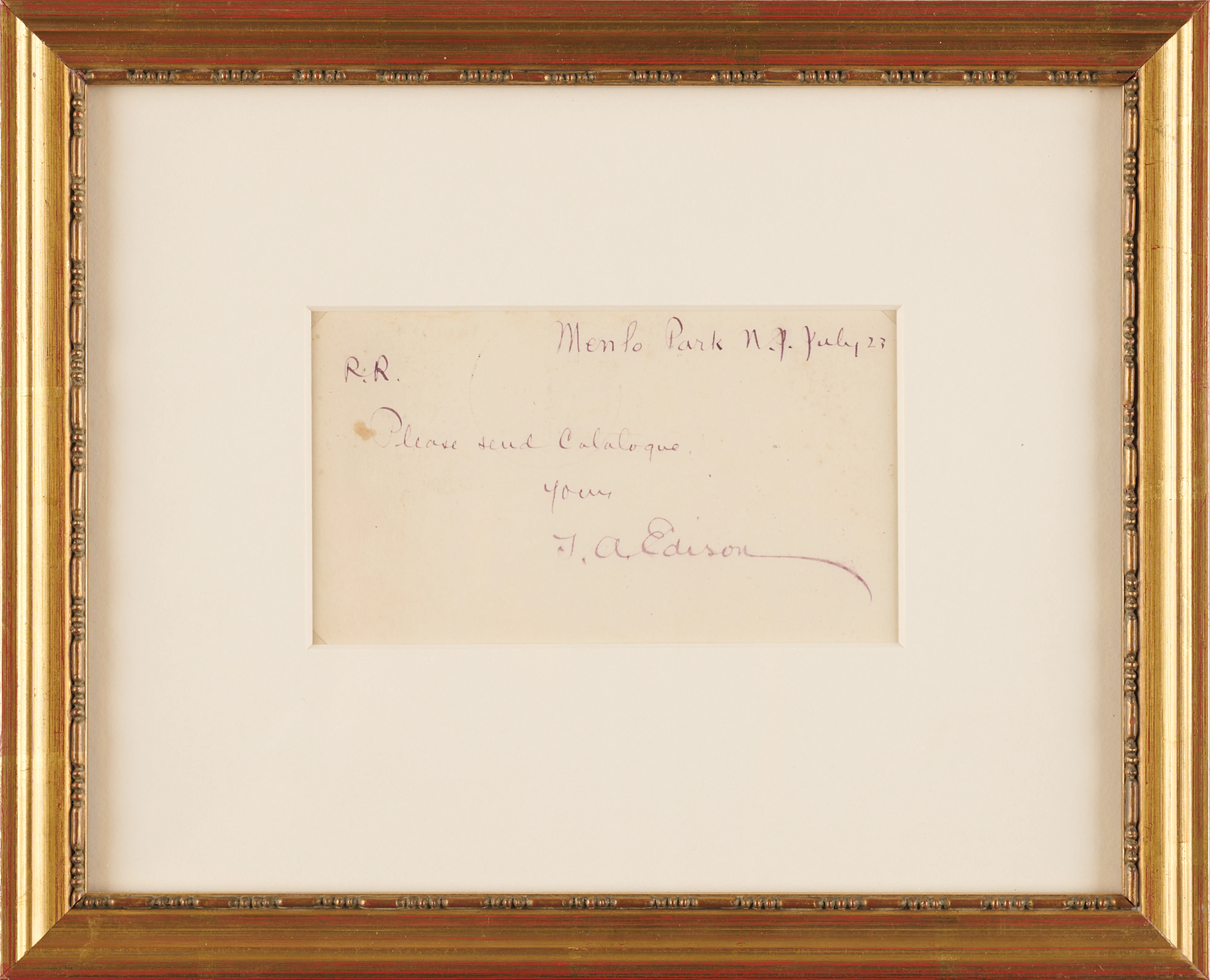 Thomas Edison Autograph Note Signed to a Noted Boston Scientific Instrument