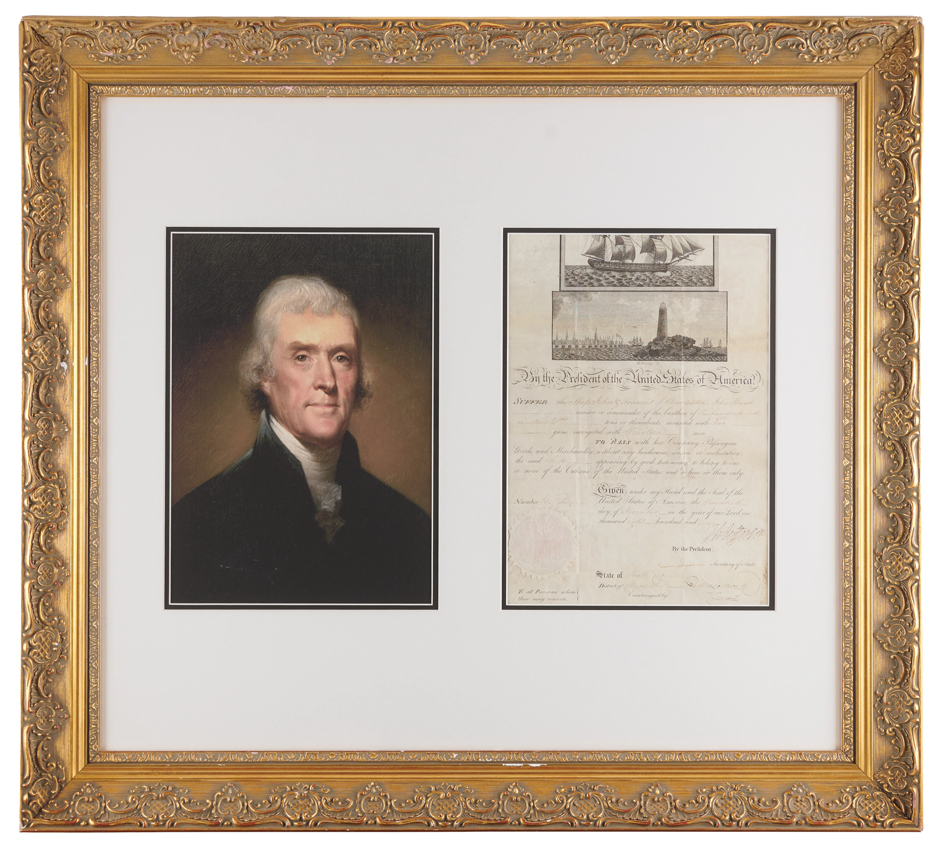 Thomas Jefferson and James Madison Document Signed as President and